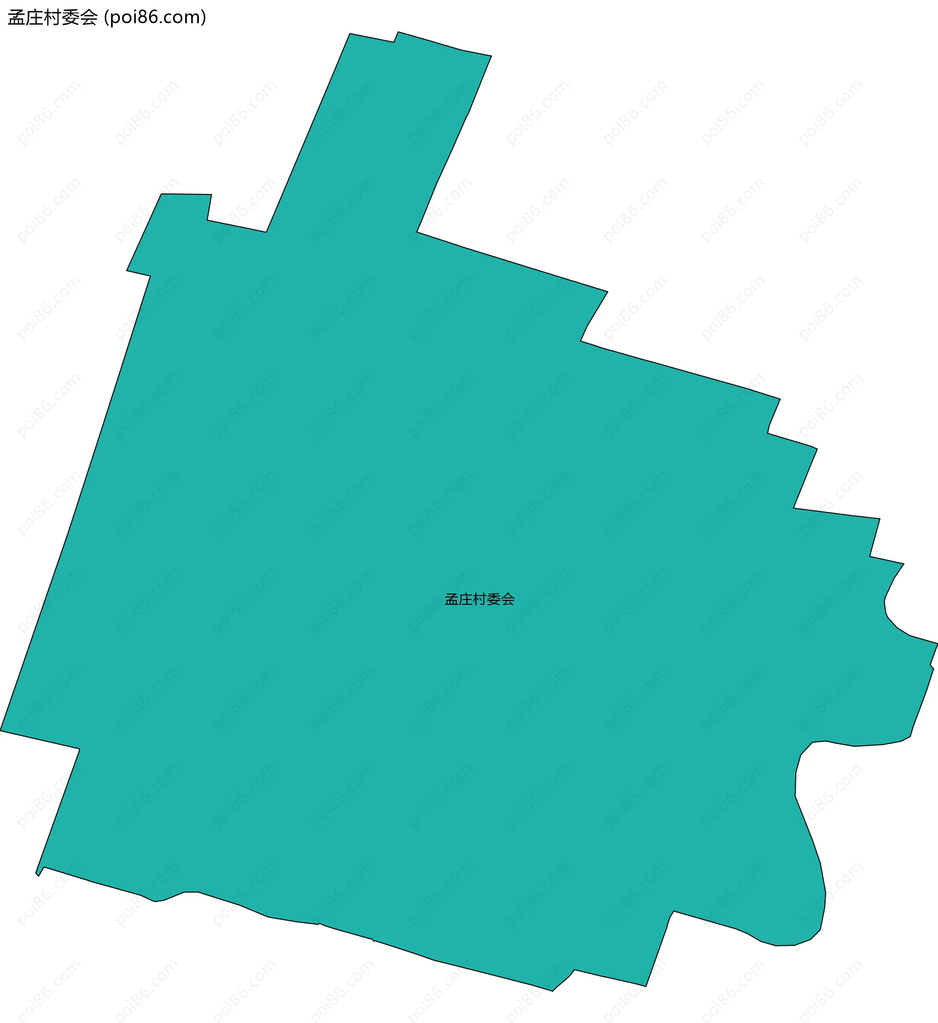 孟庄村委会边界地图