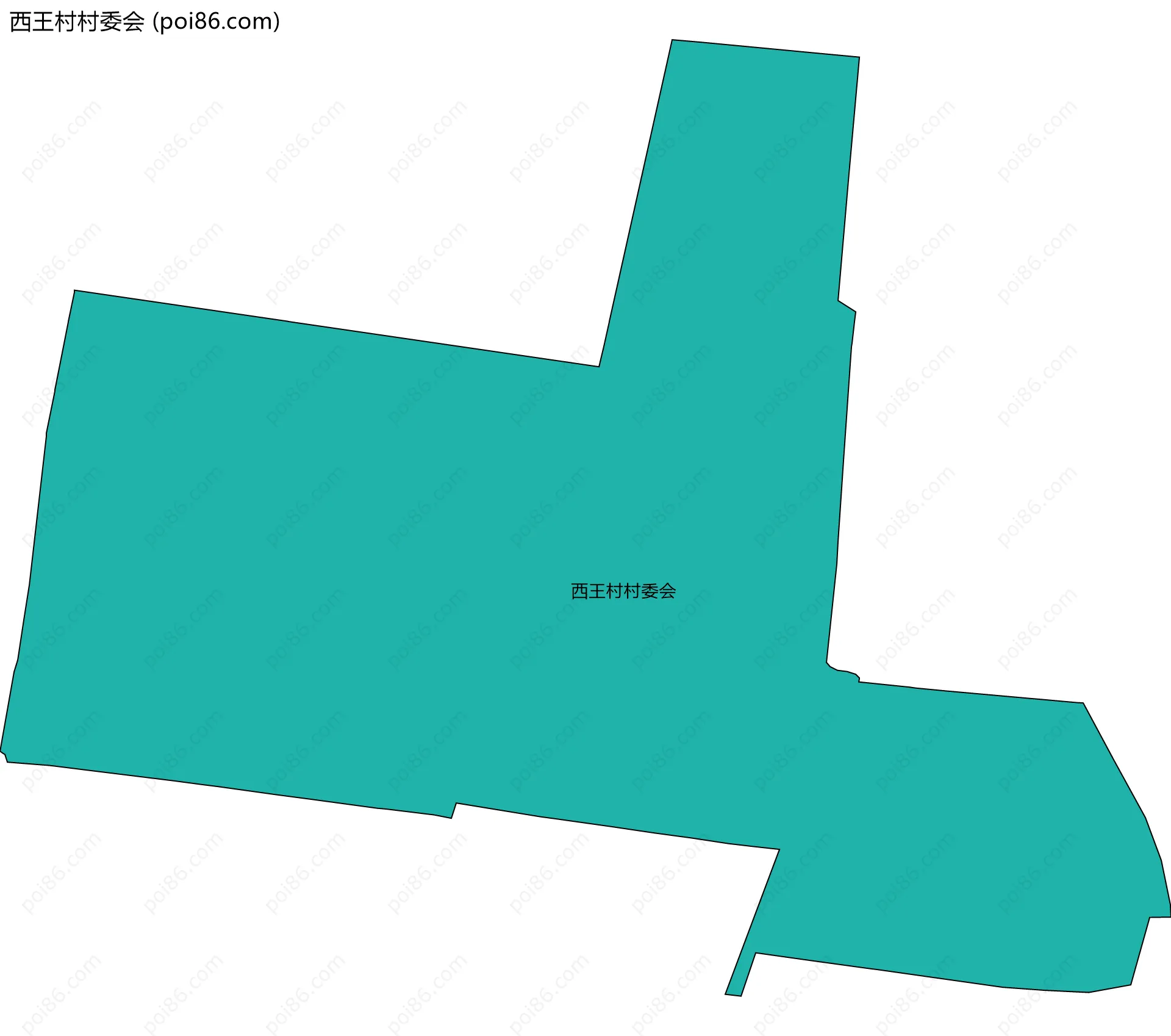 西王村村委会边界地图