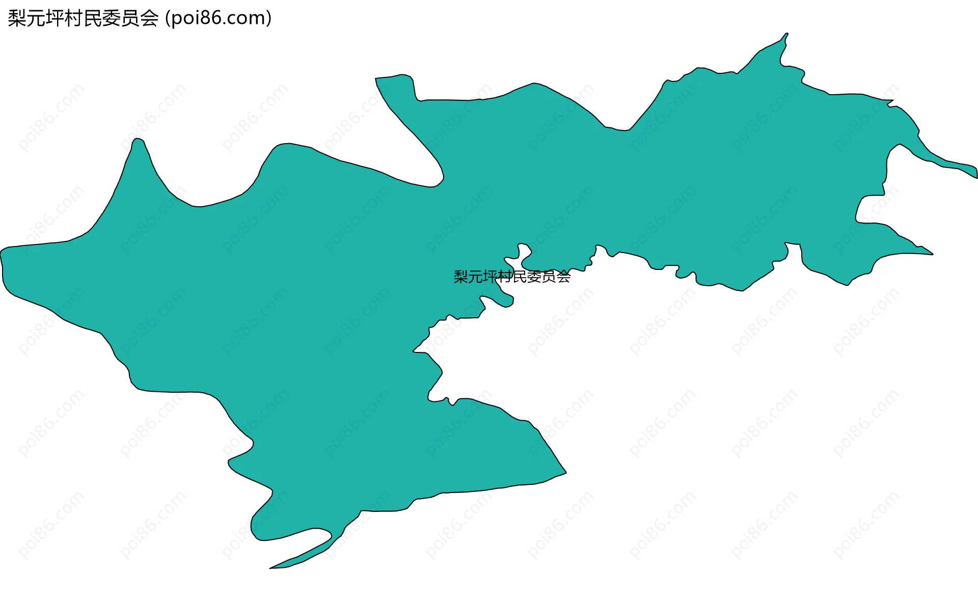 梨元坪村民委员会边界地图