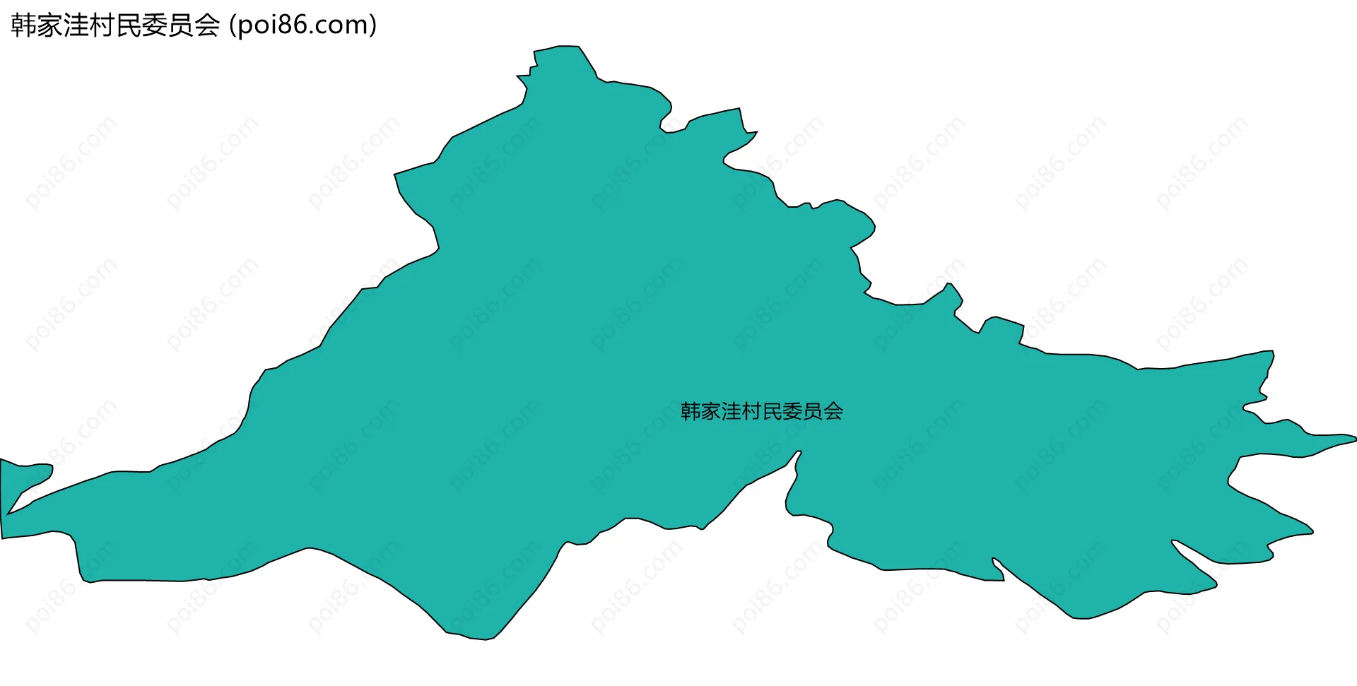 韩家洼村民委员会边界地图