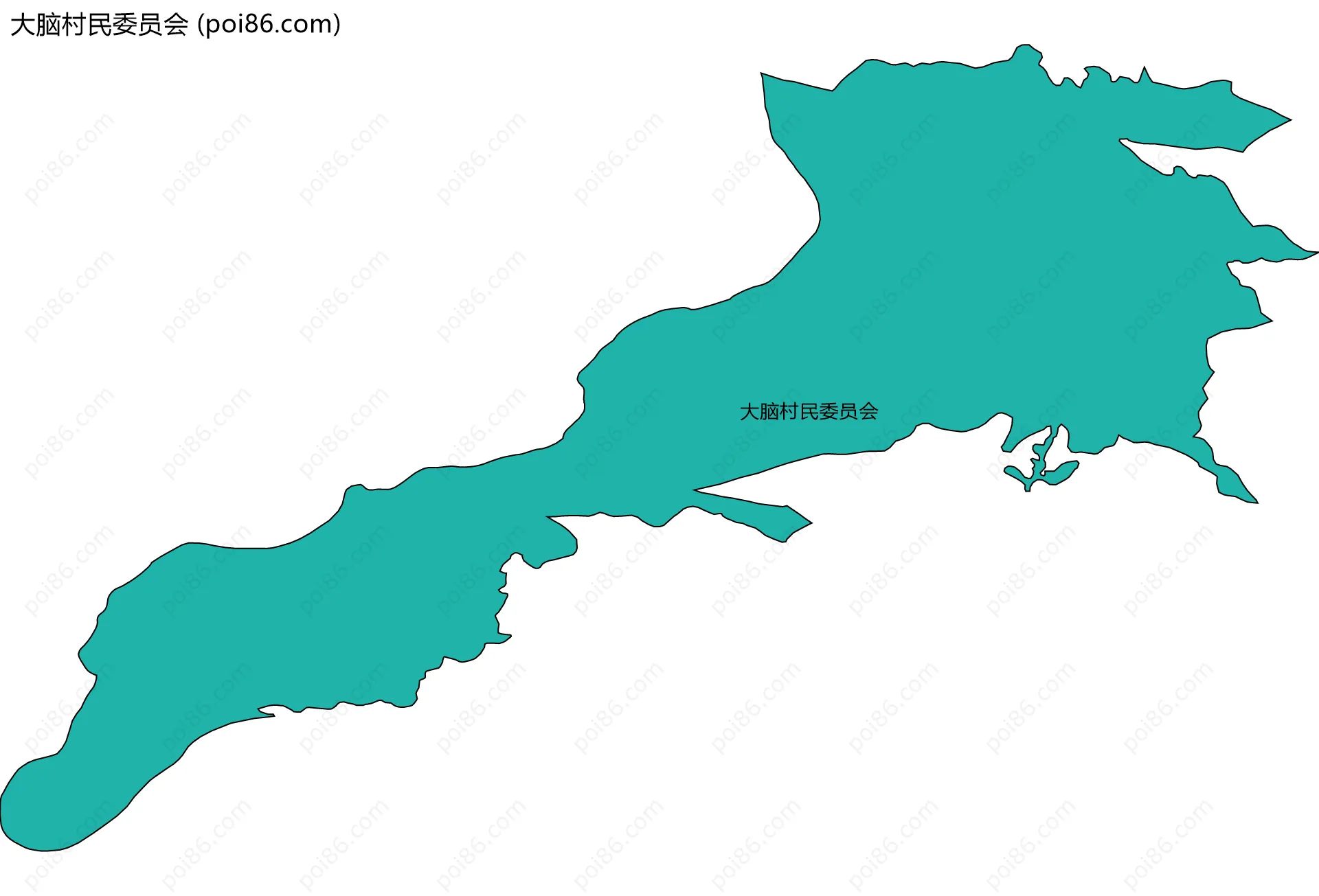 大脑村民委员会边界地图