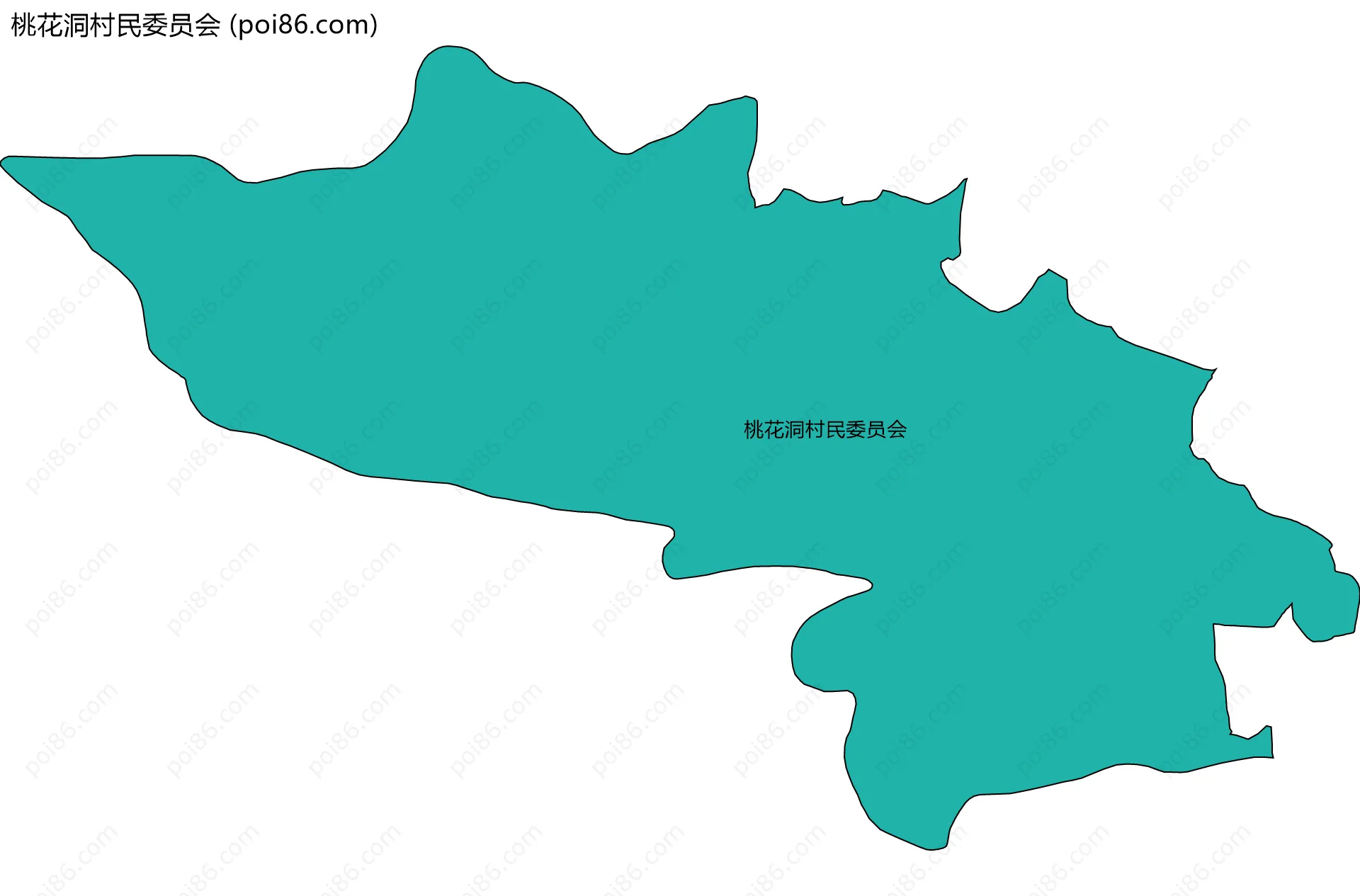 桃花洞村民委员会边界地图