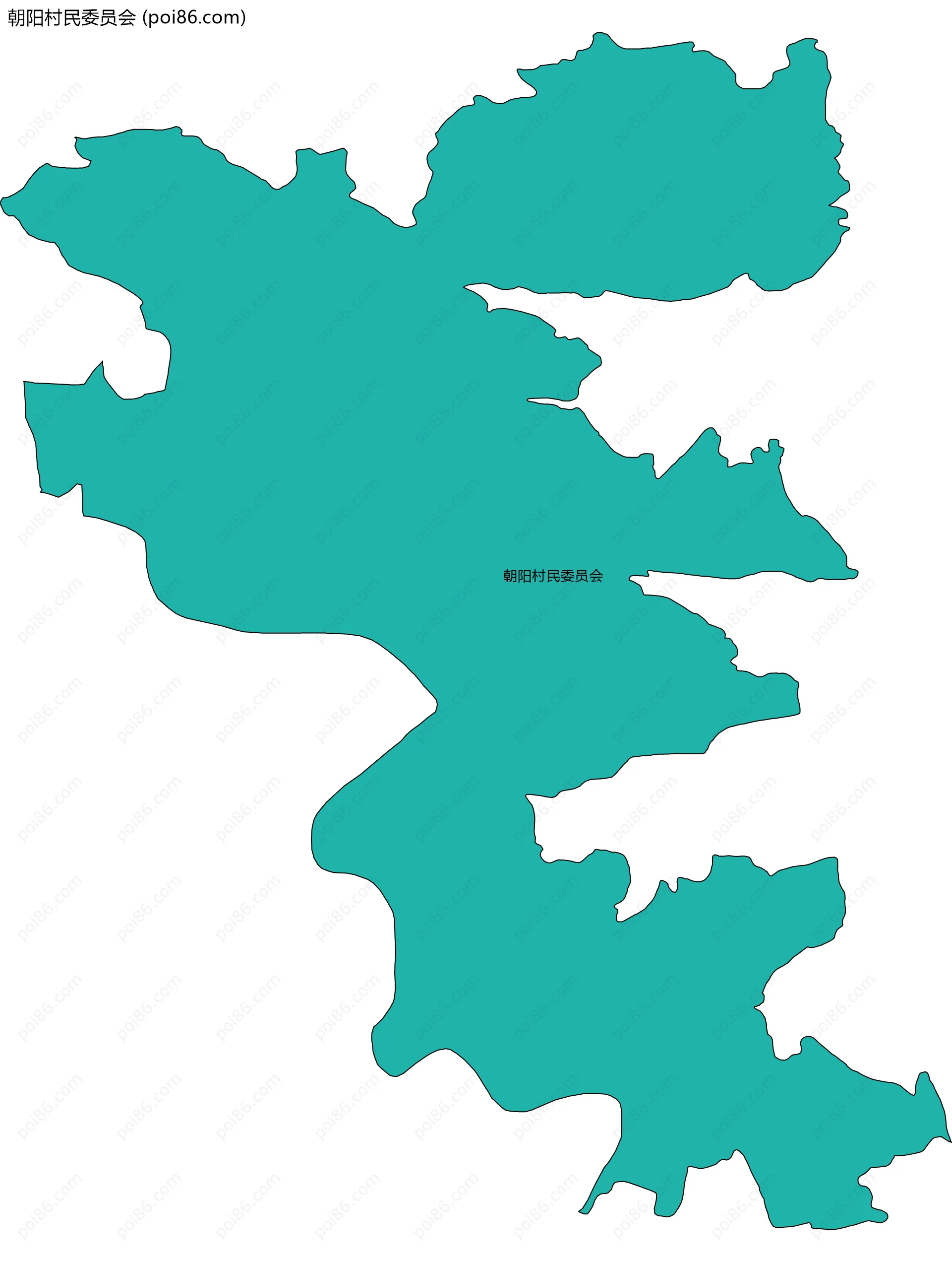 朝阳村民委员会边界地图