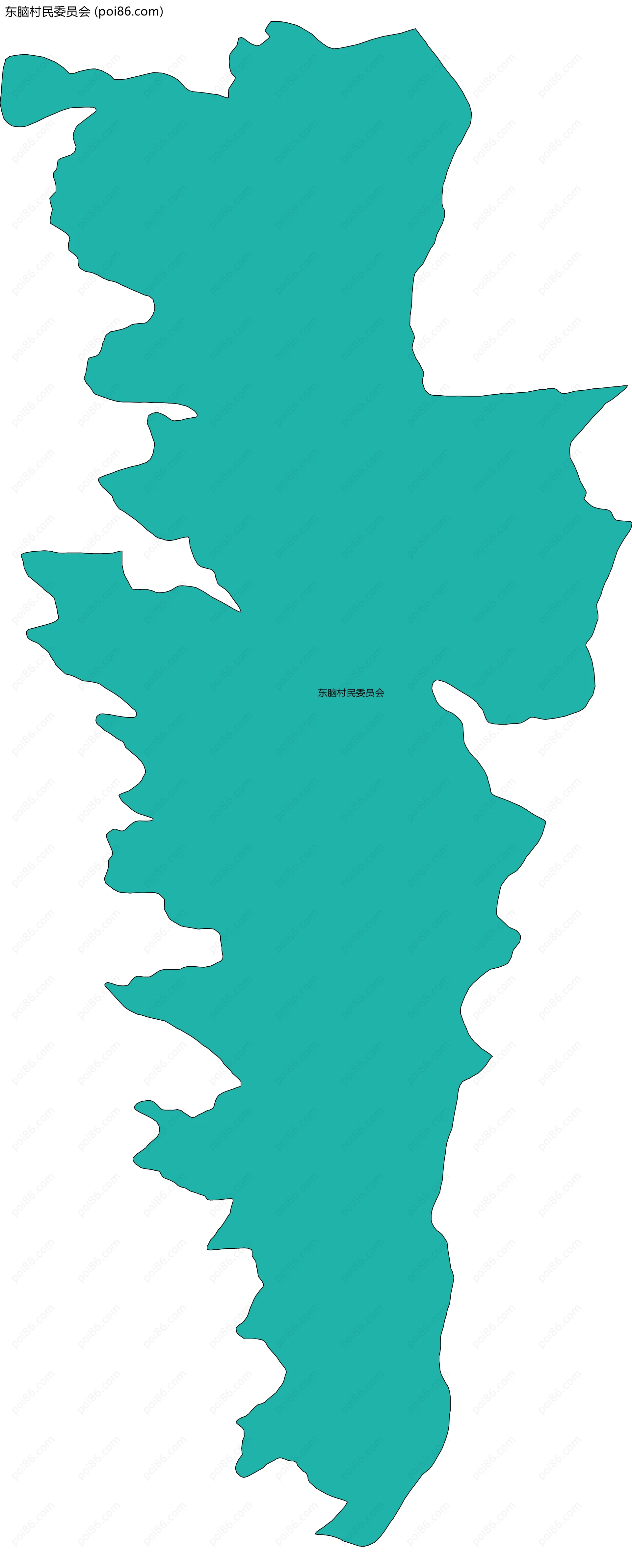 东脑村民委员会边界地图