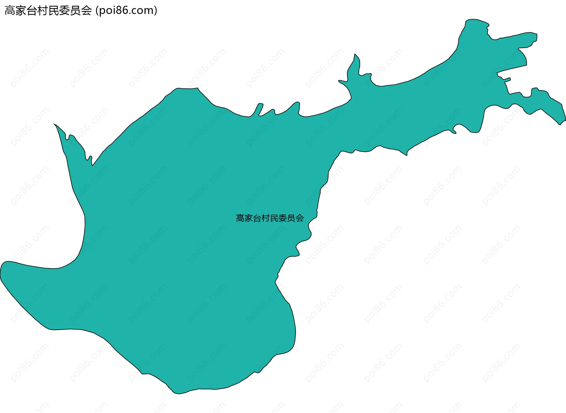 高家台村民委员会边界地图