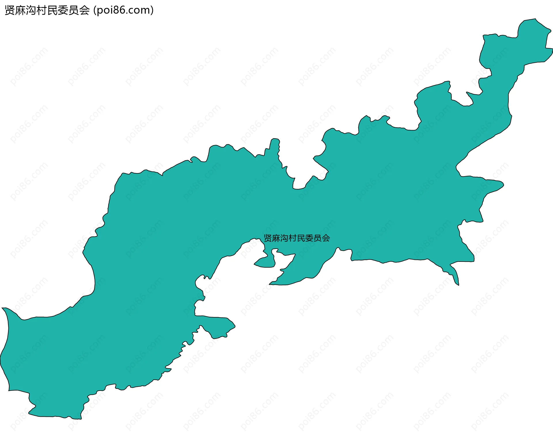 贤麻沟村民委员会边界地图