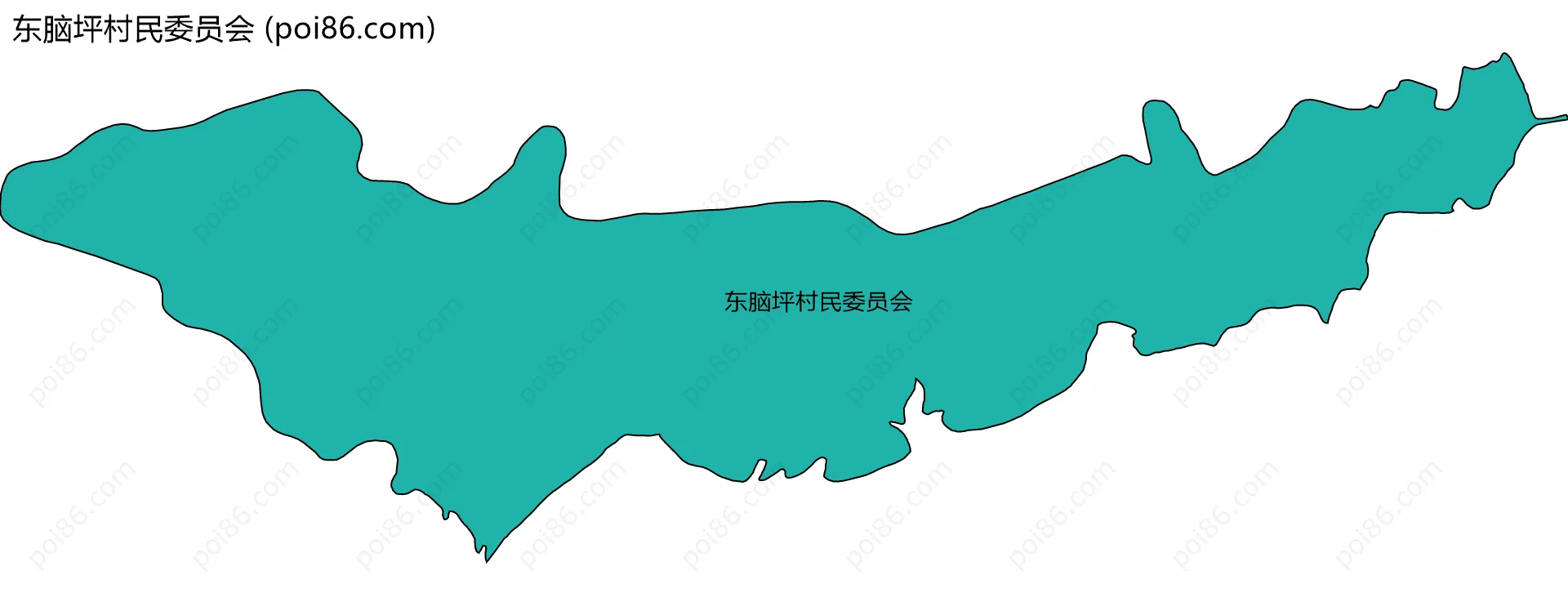 东脑坪村民委员会边界地图