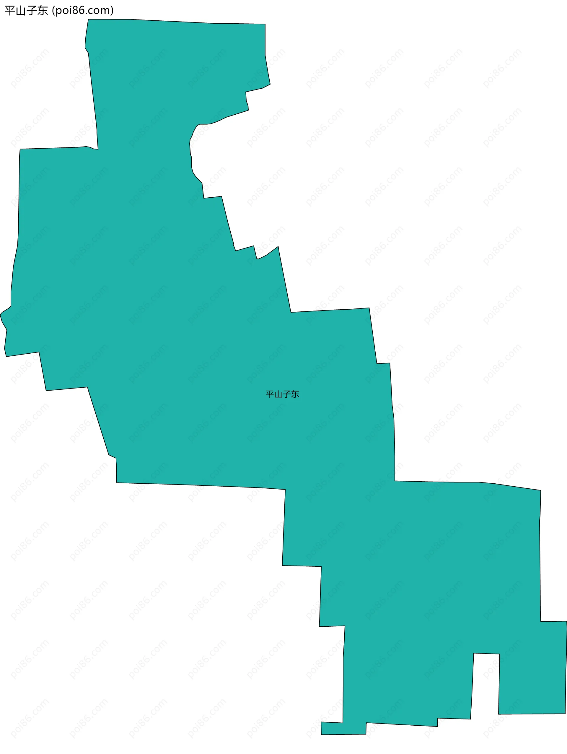 平山子东边界地图