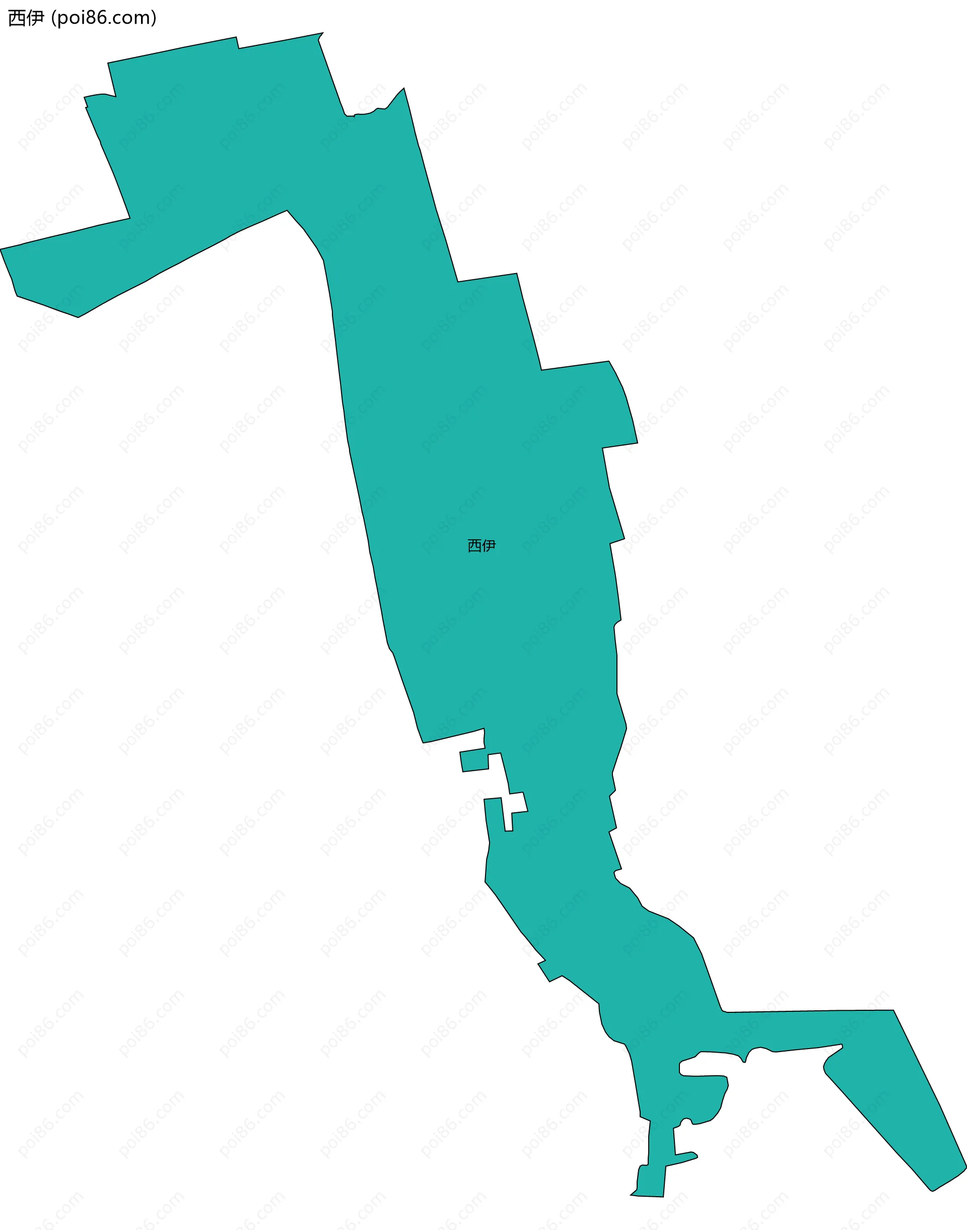 西伊边界地图