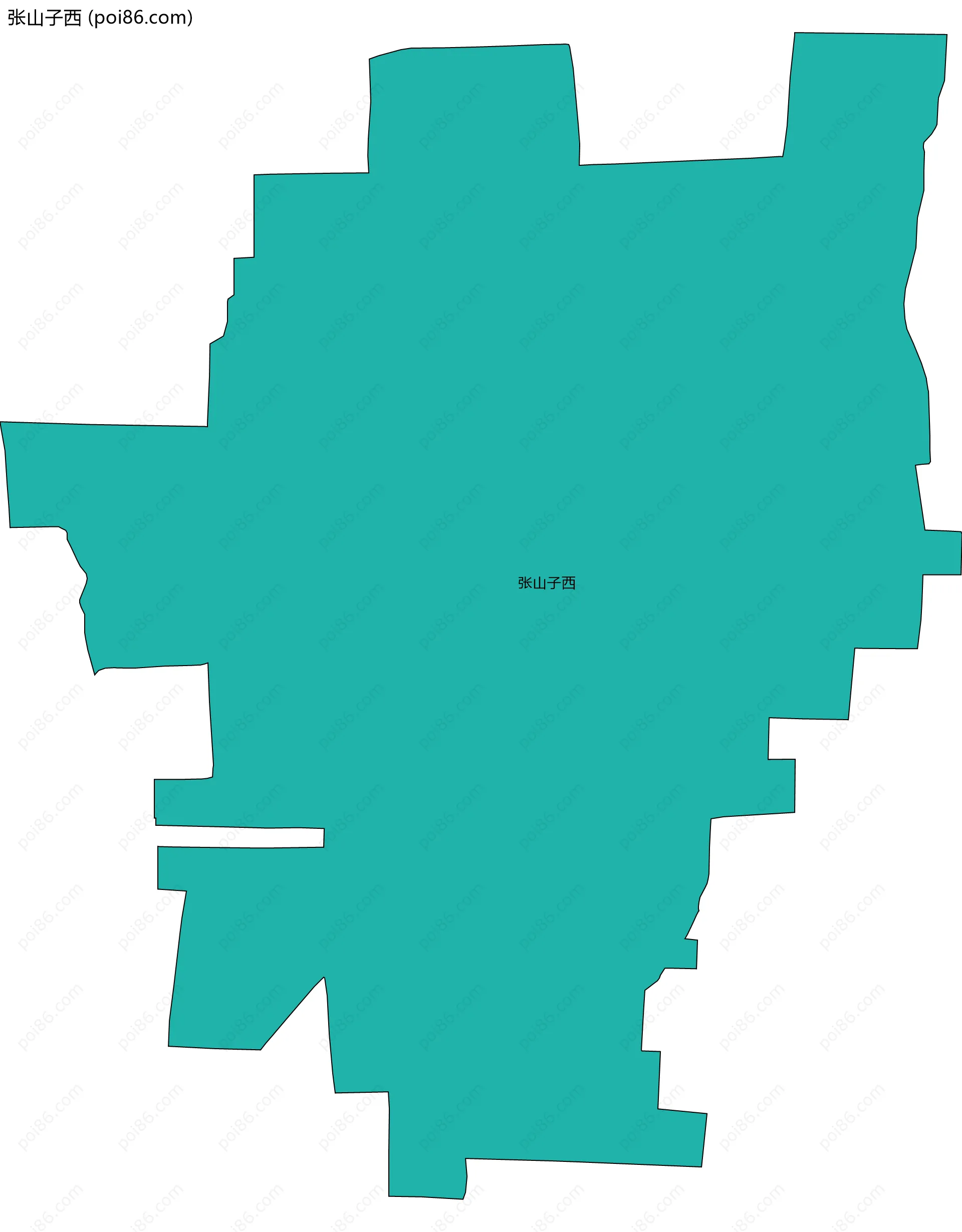 张山子西边界地图