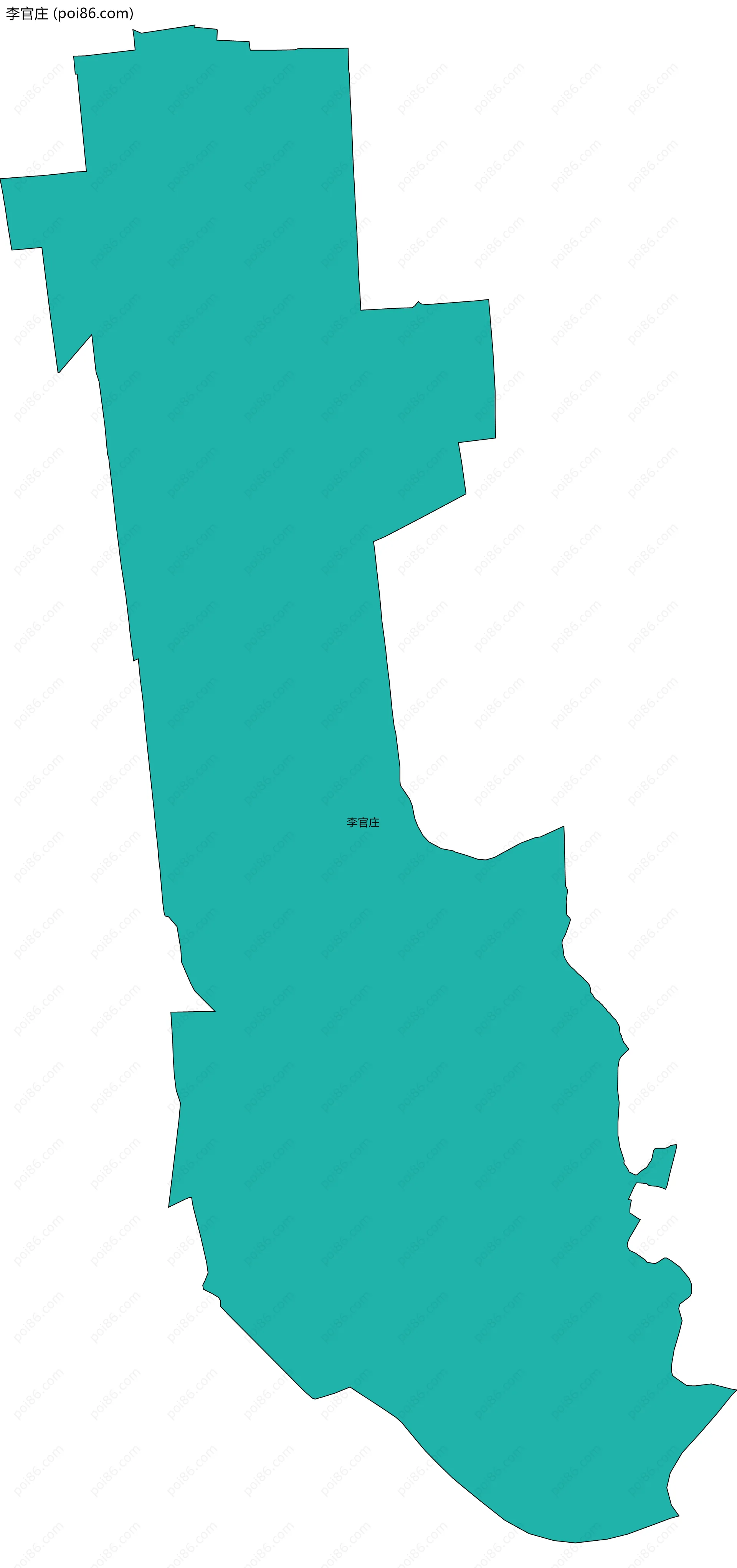 李官庄边界地图