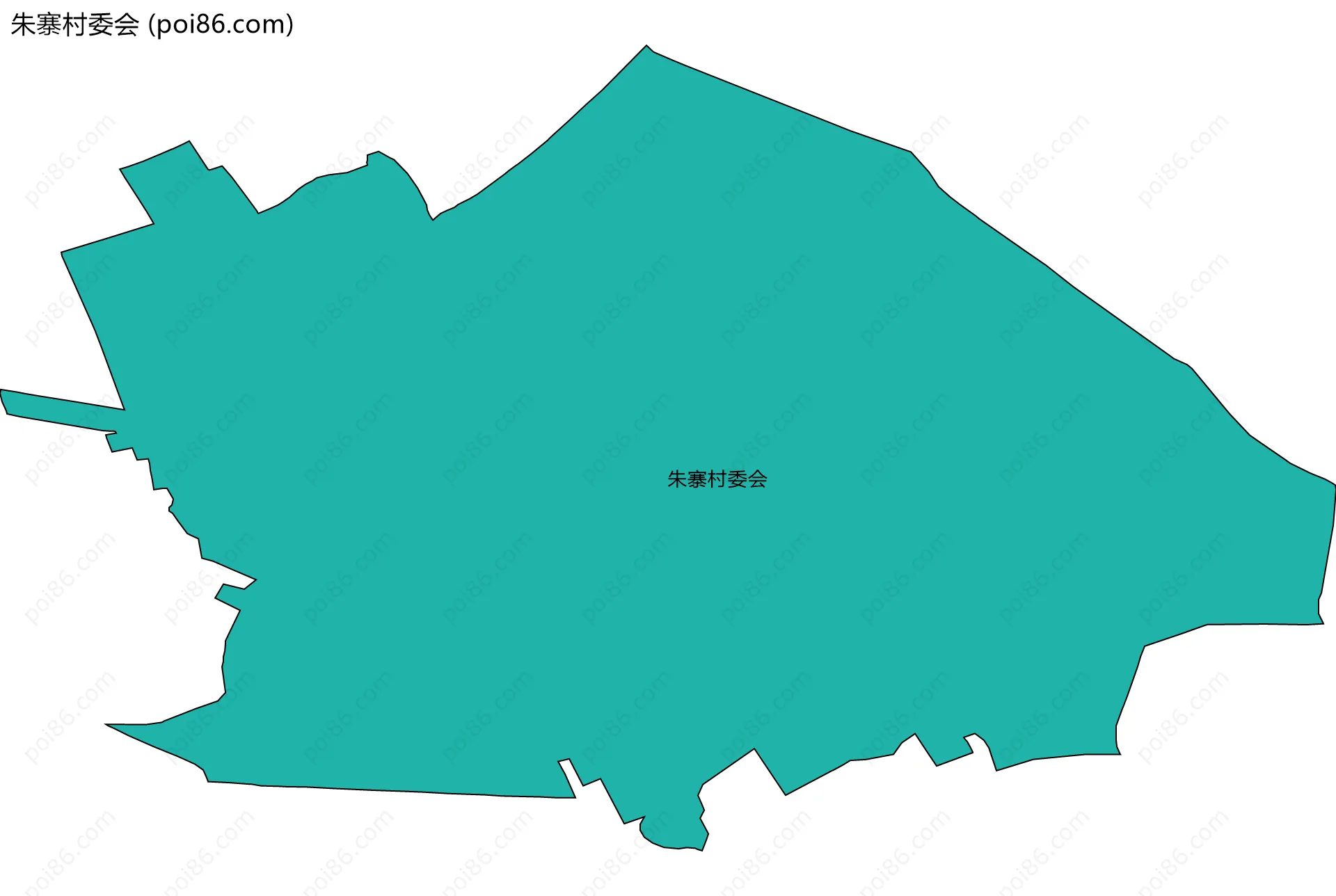 朱寨村委会边界地图