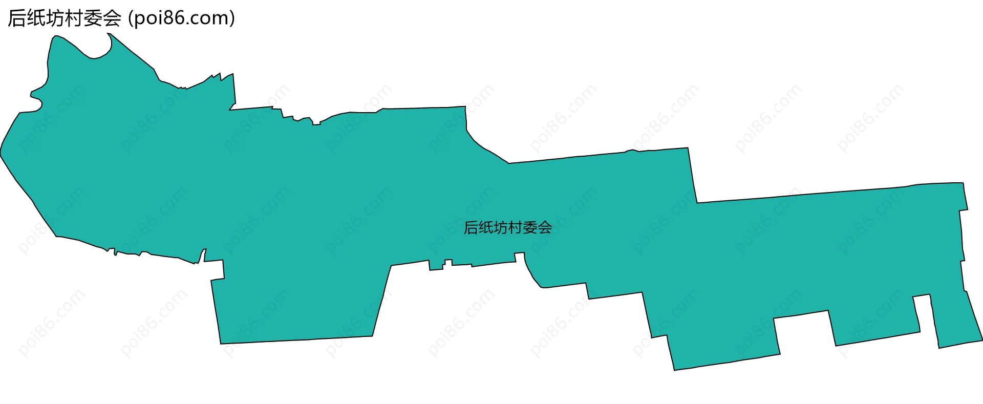 后纸坊村委会边界地图