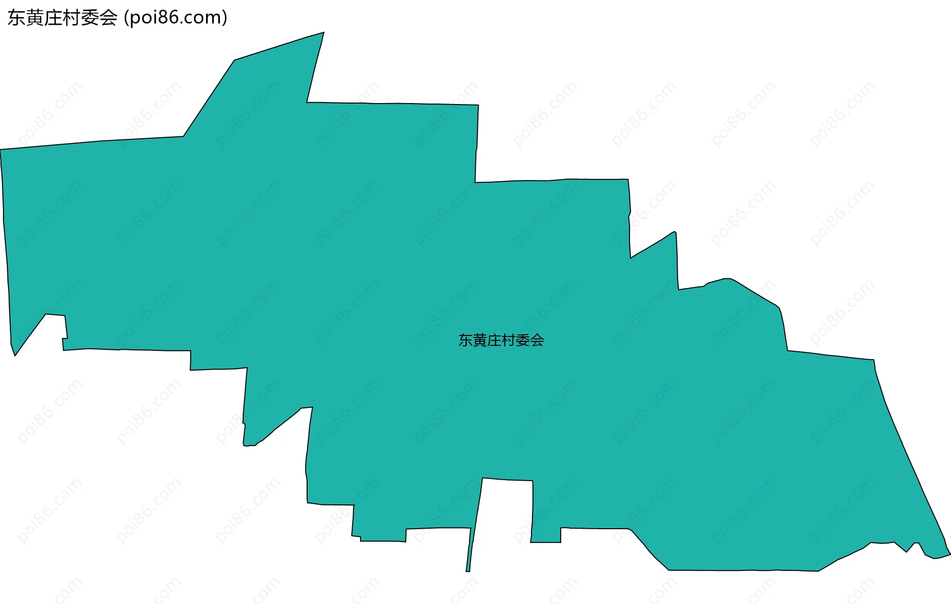 东黄庄村委会边界地图