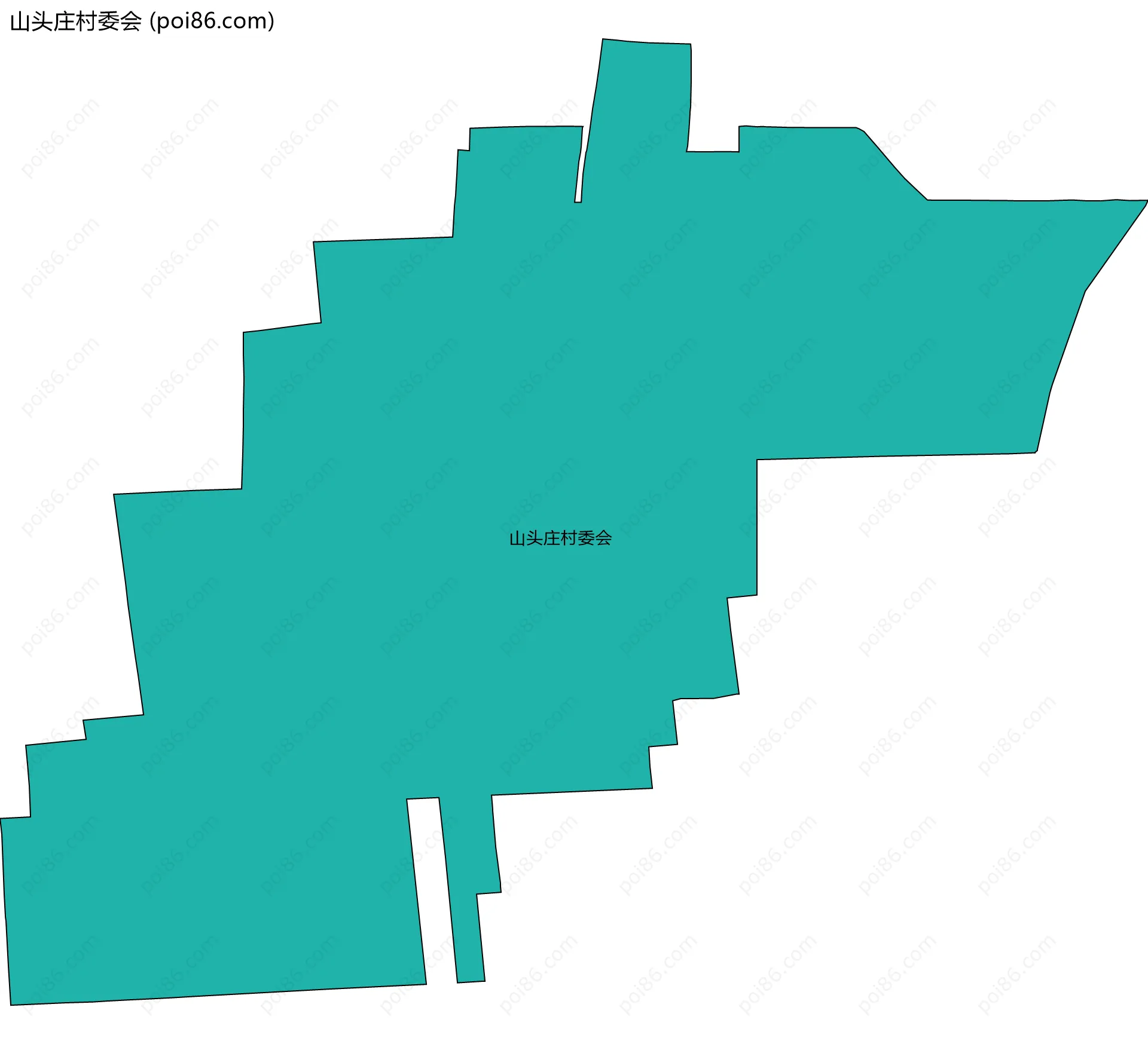 山头庄村委会边界地图