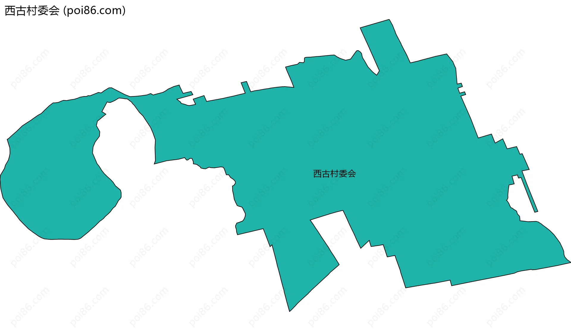 西古村委会边界地图