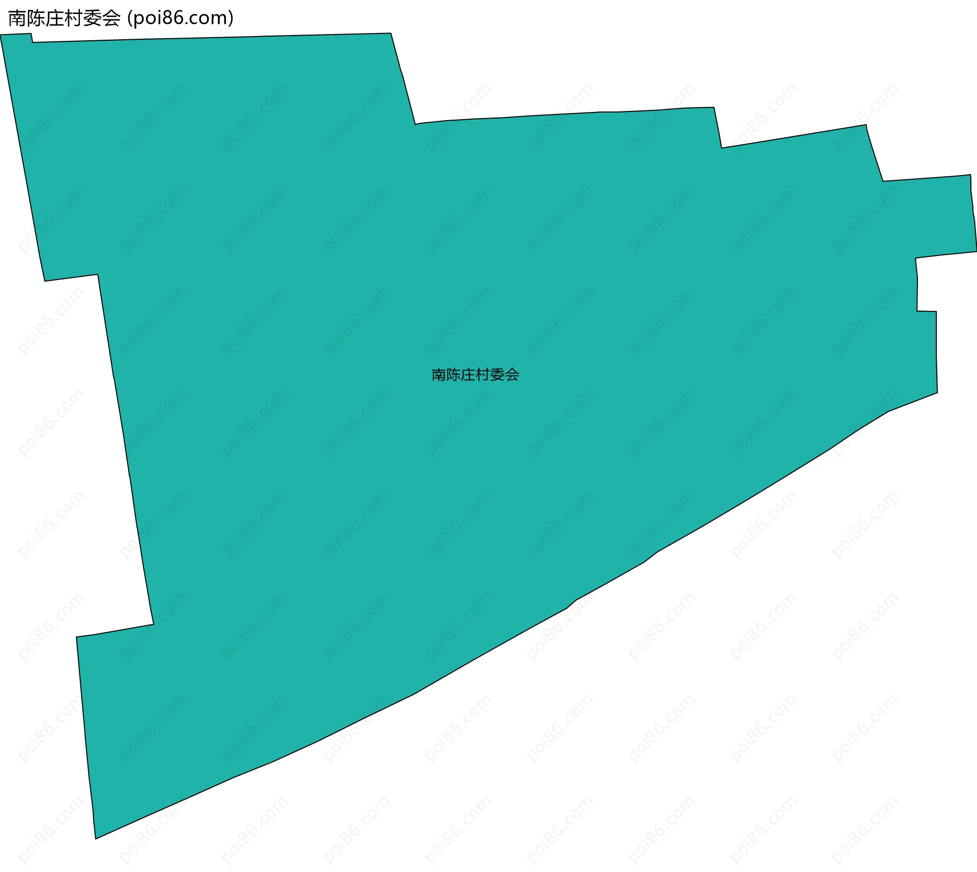 南陈庄村委会边界地图
