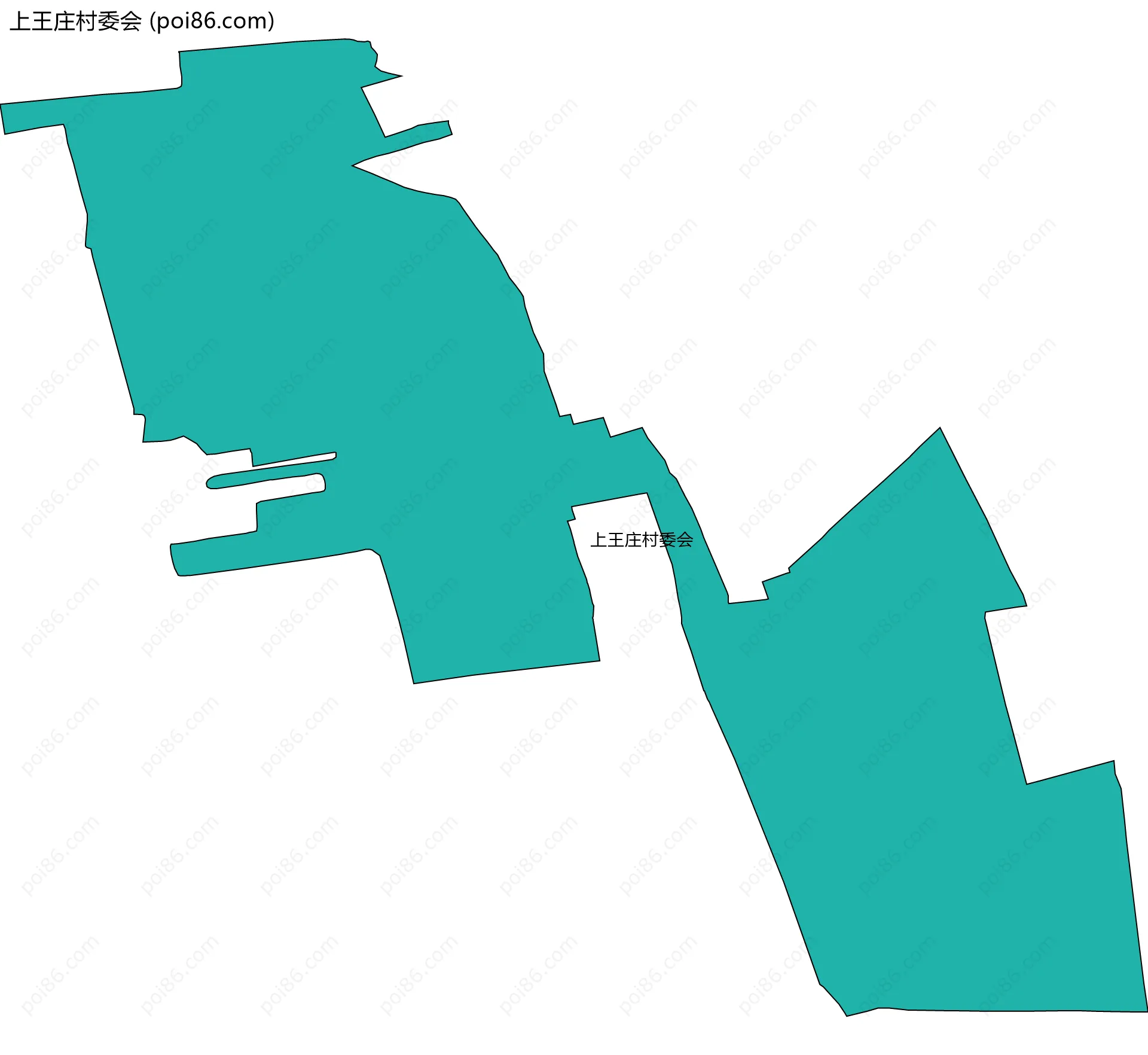 上王庄村委会边界地图
