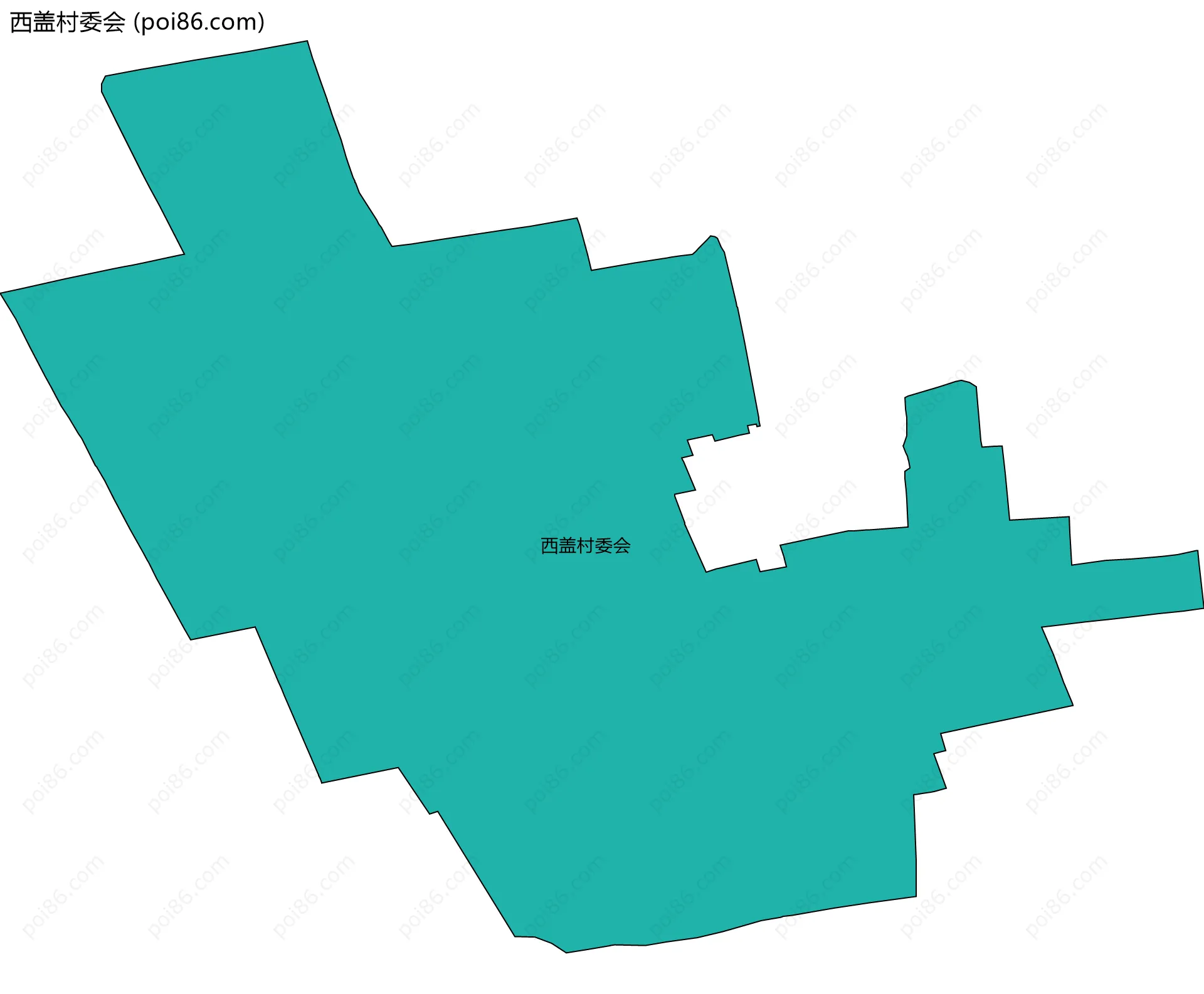 西盖村委会边界地图