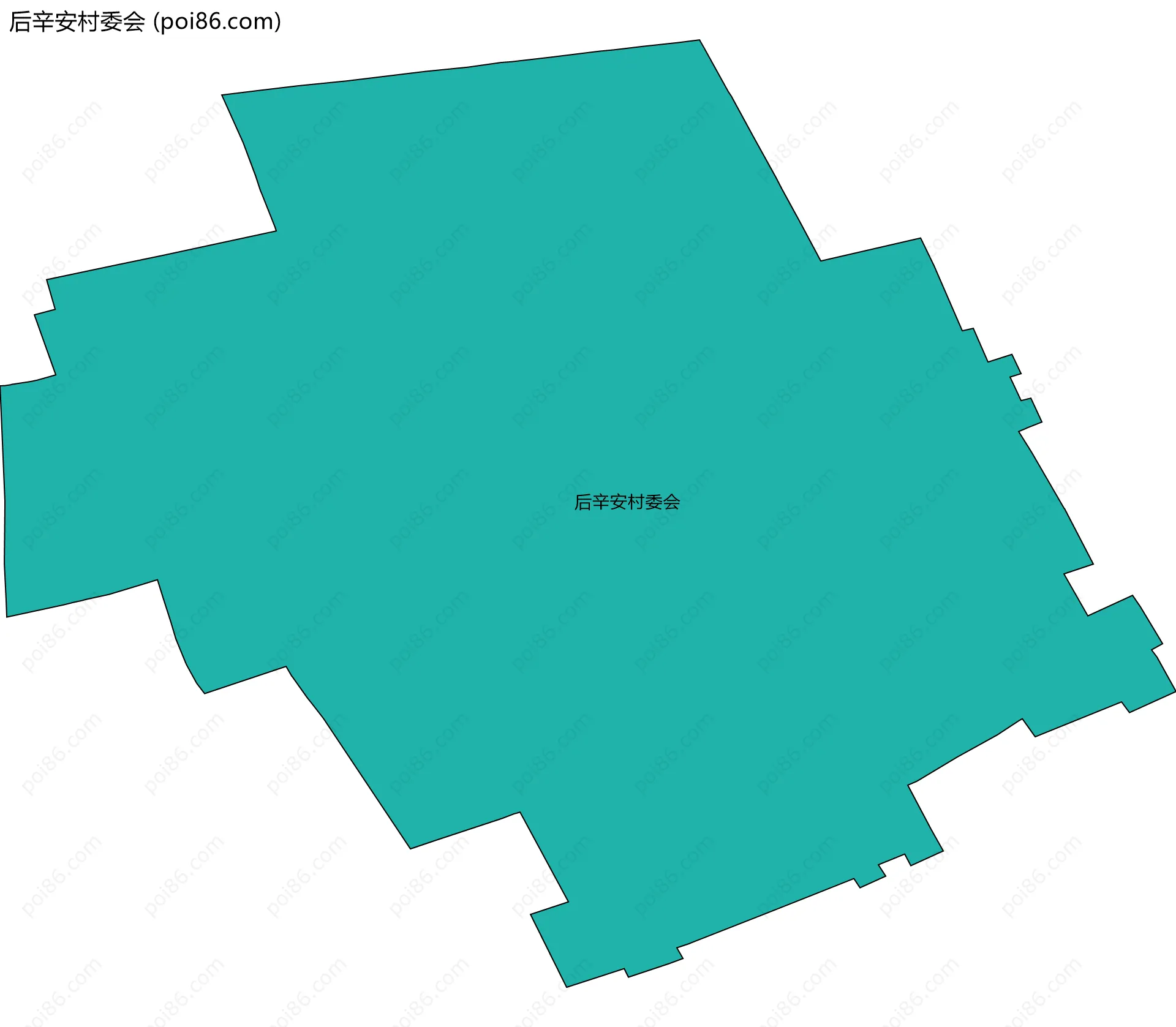 后辛安村委会边界地图