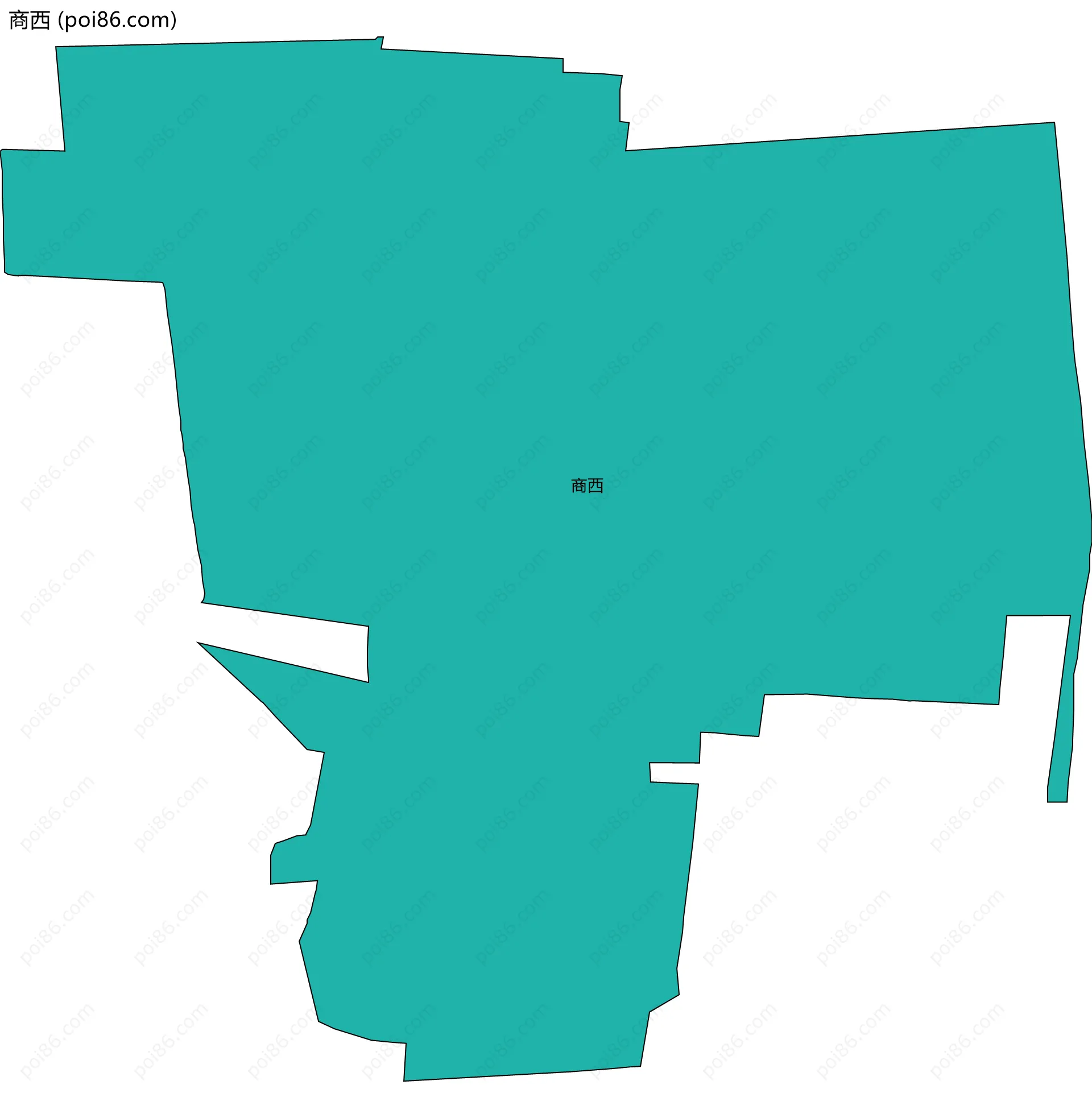商西边界地图