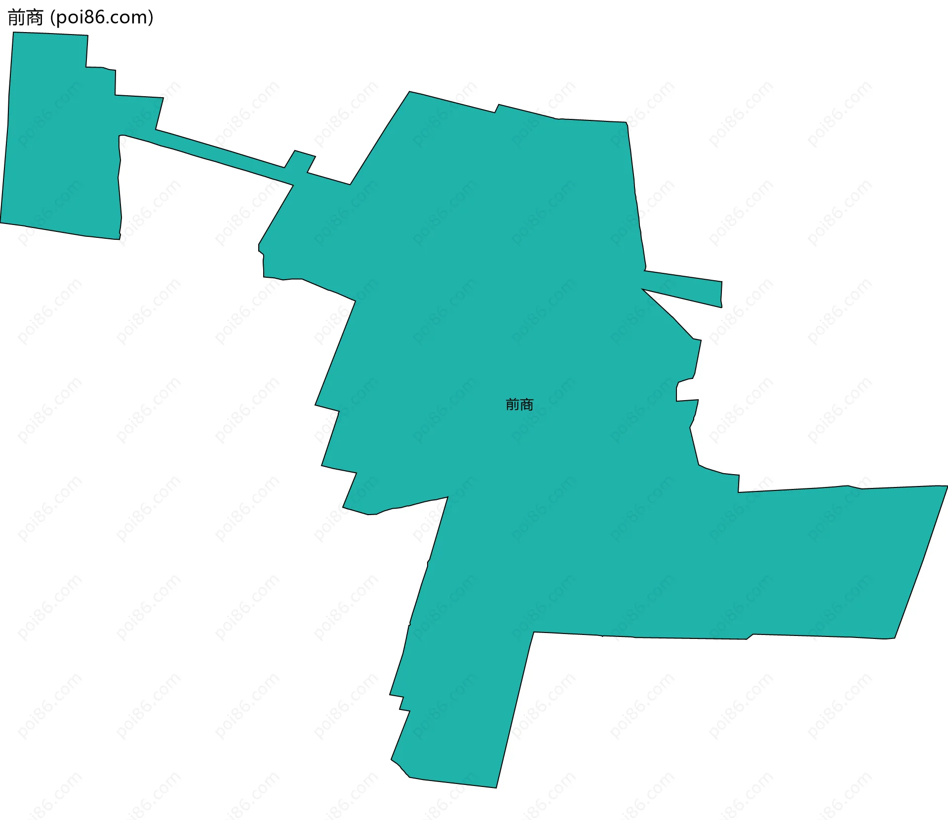 前商边界地图