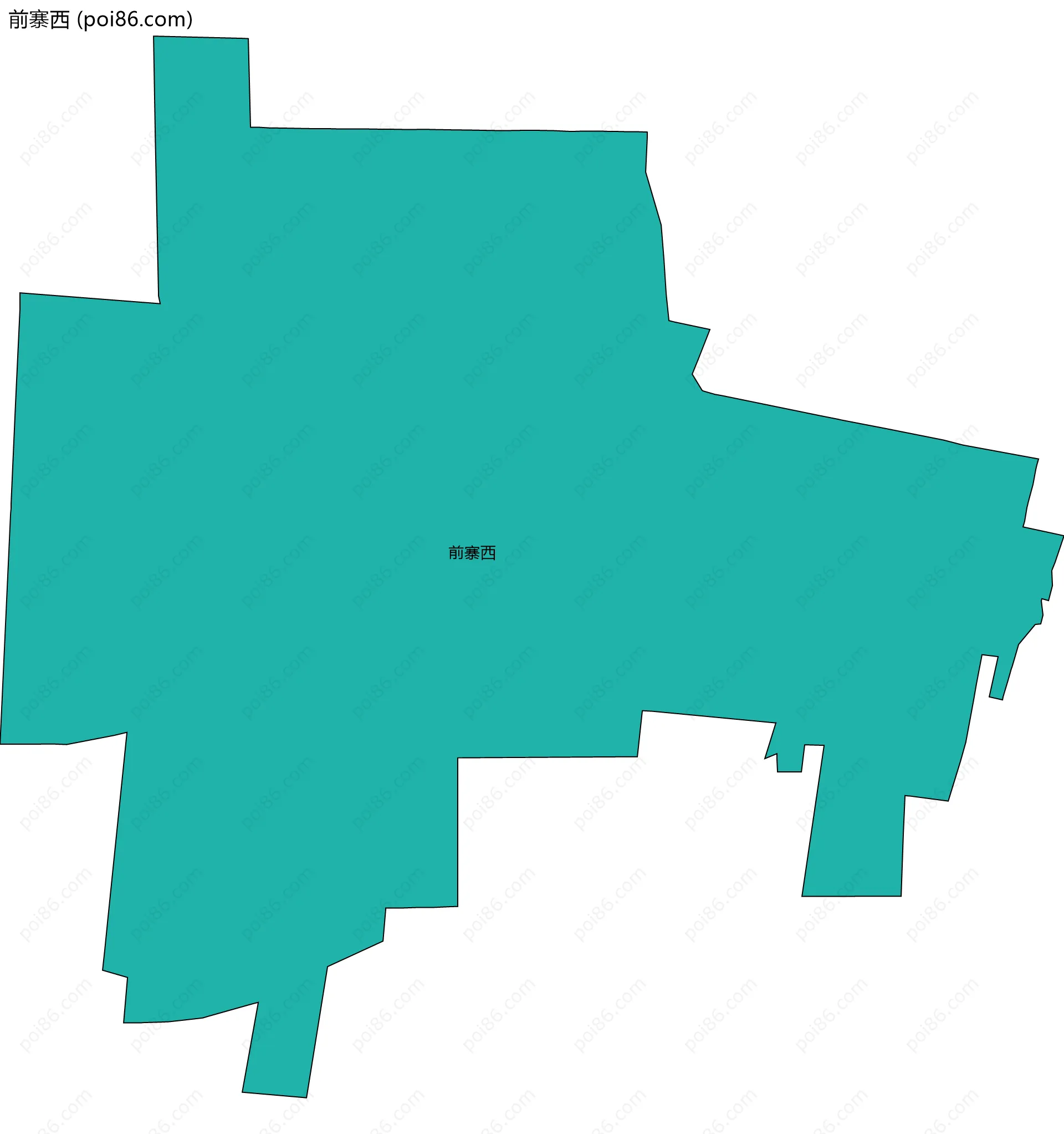前寨西边界地图