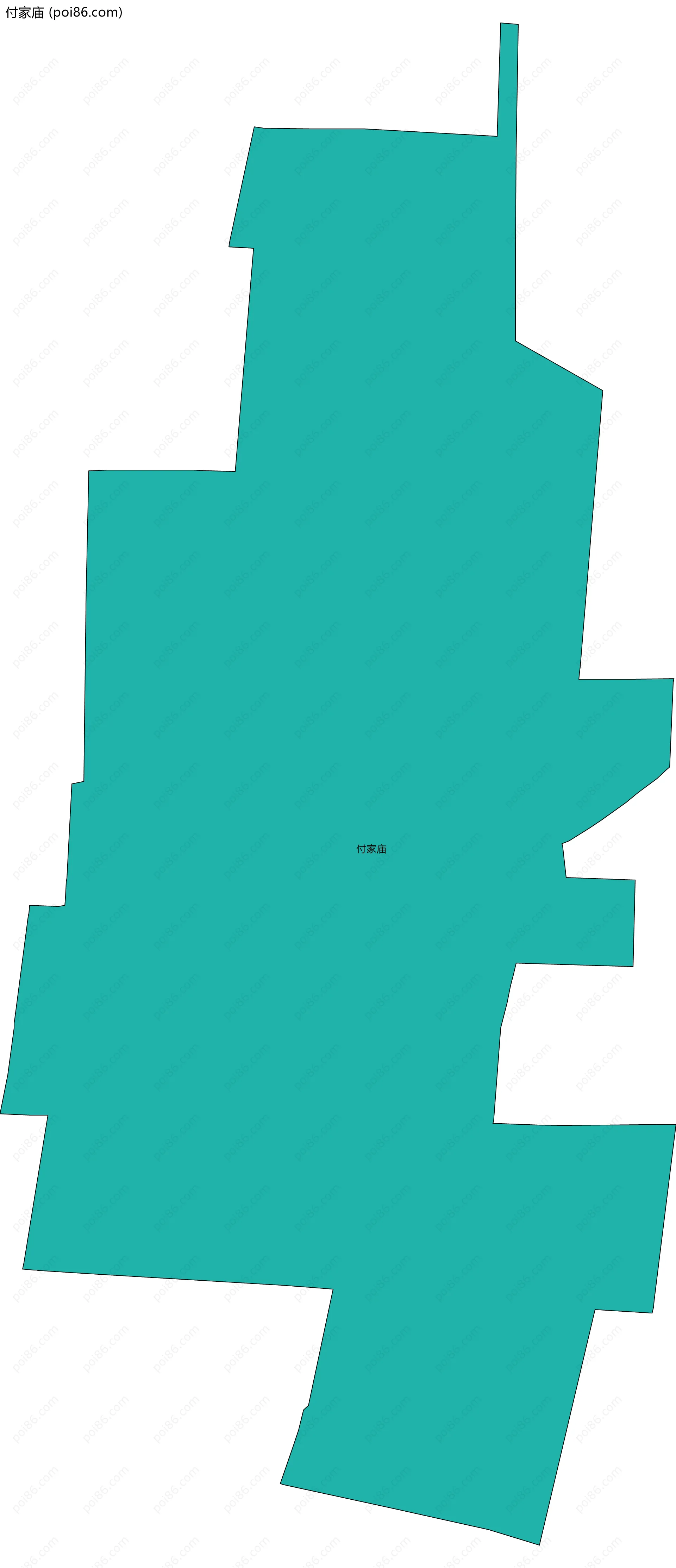 付家庙边界地图