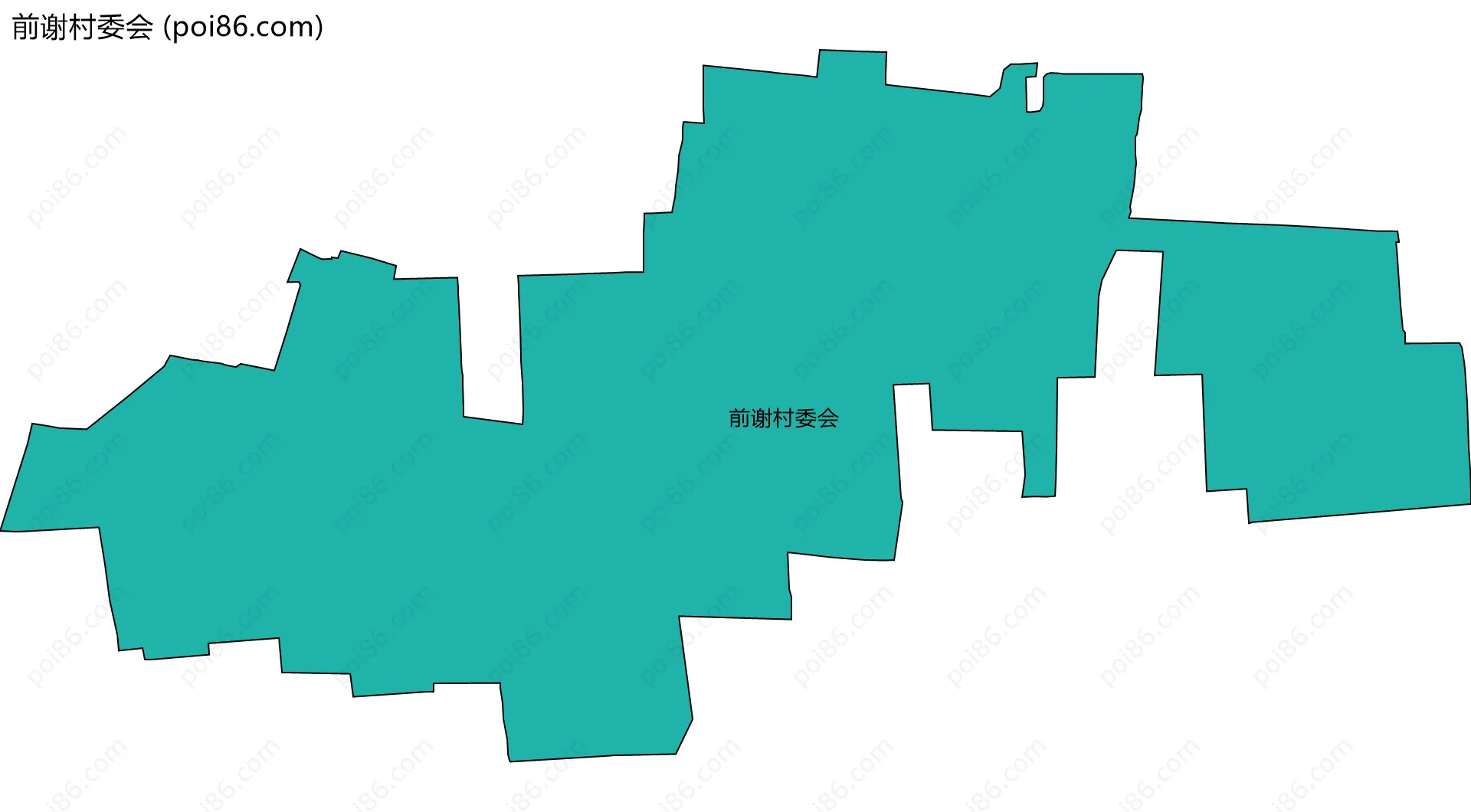 前谢村委会边界地图
