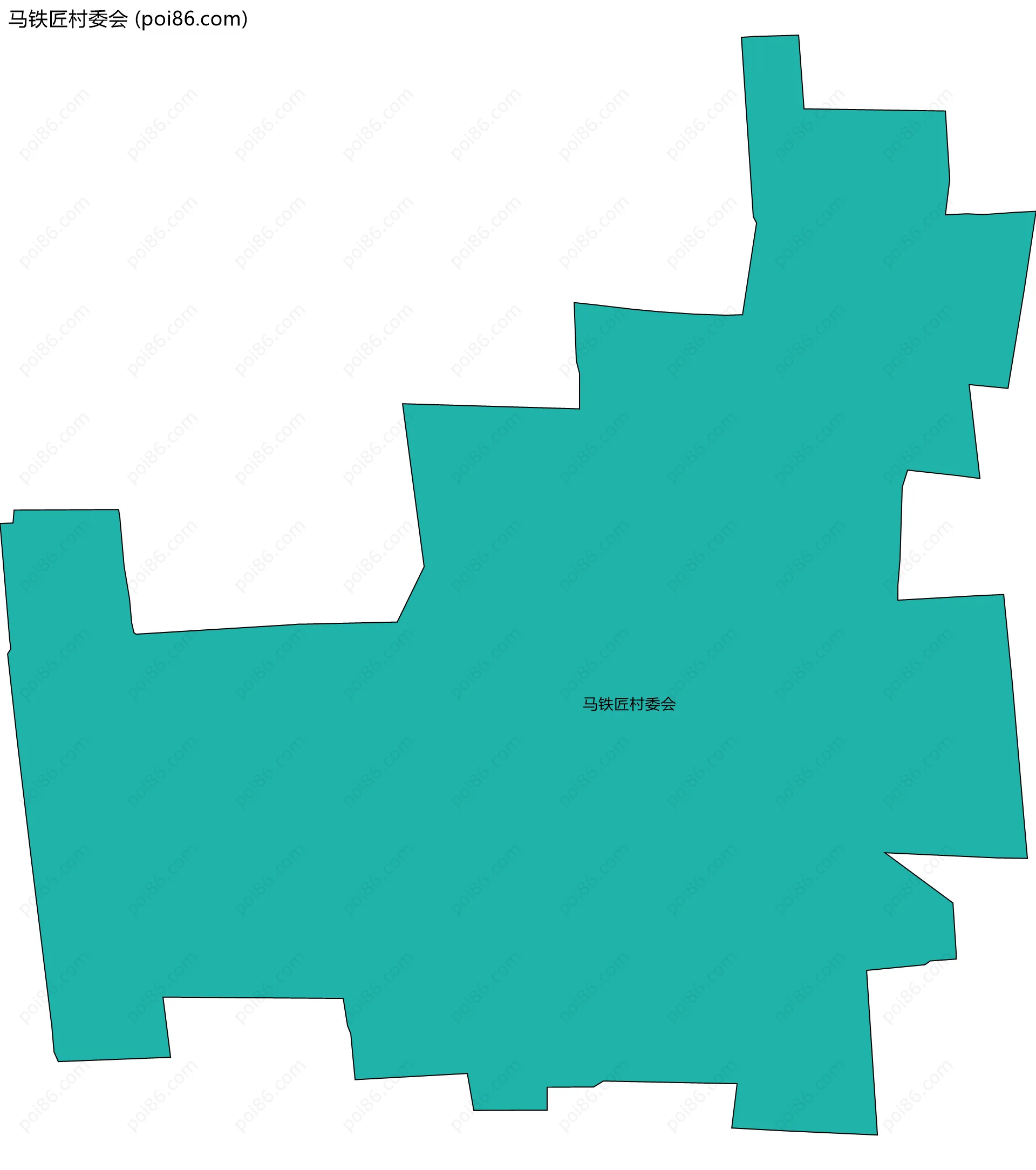 马铁匠村委会边界地图