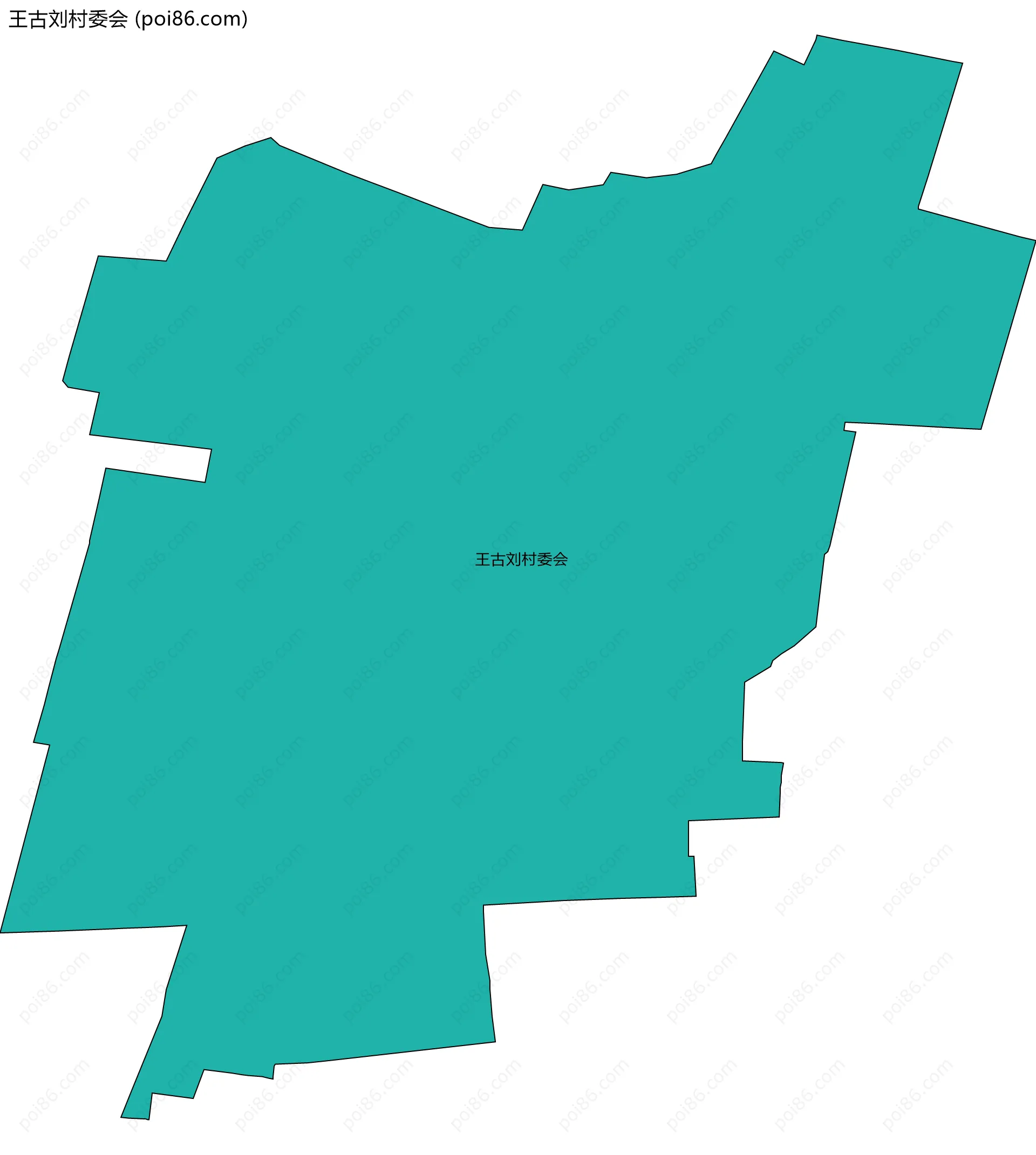 王古刘村委会边界地图