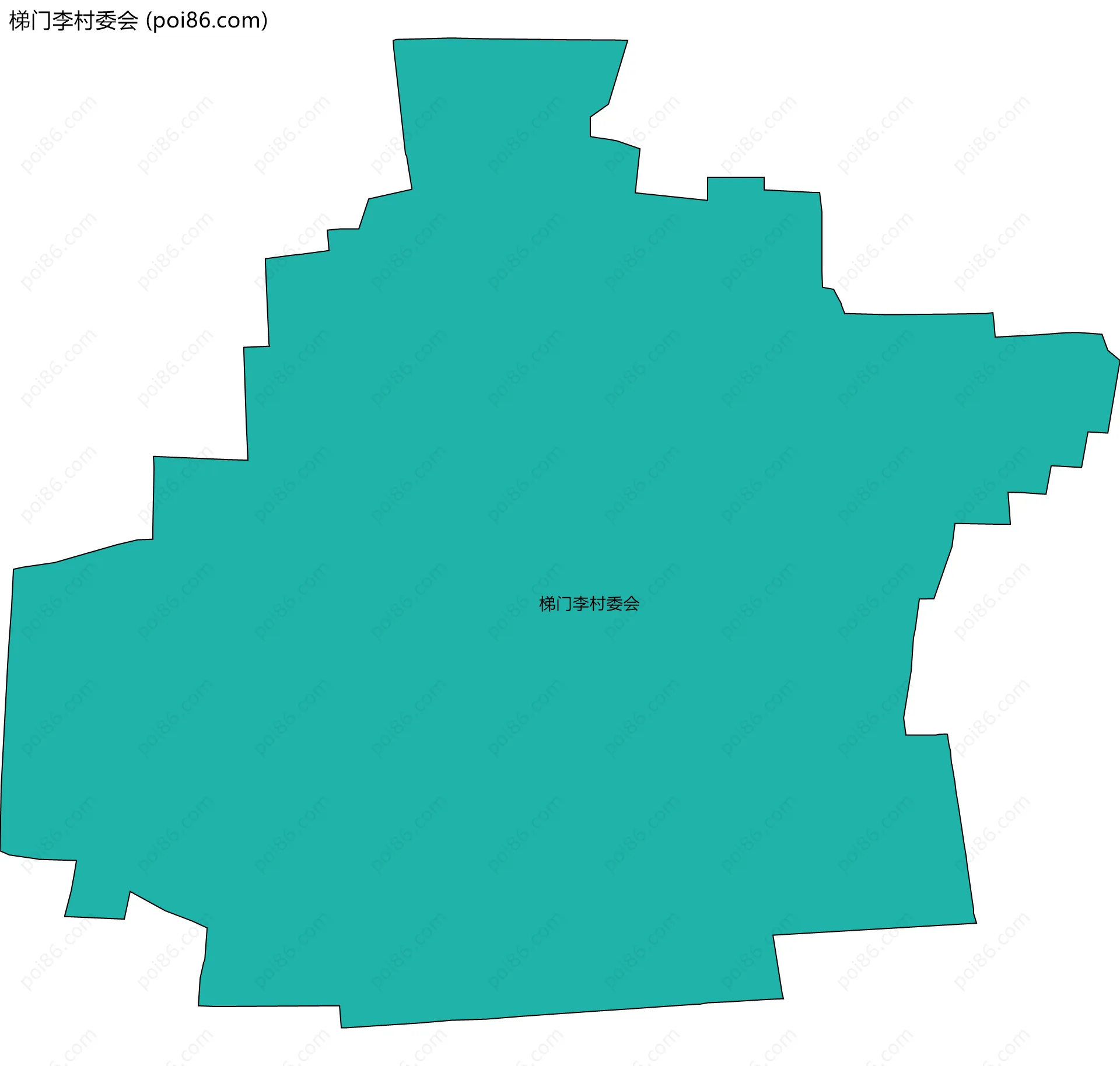 梯门李村委会边界地图