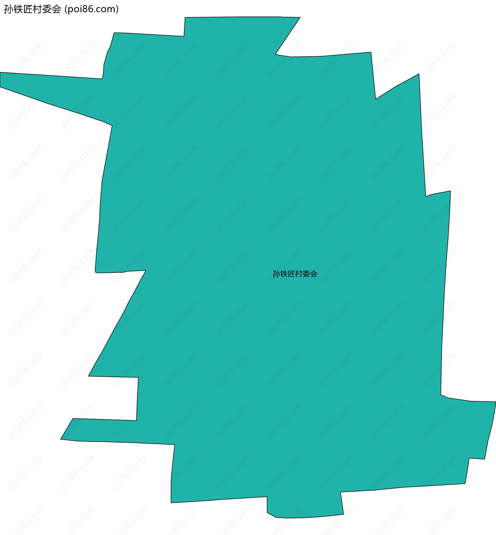 孙铁匠村委会边界地图