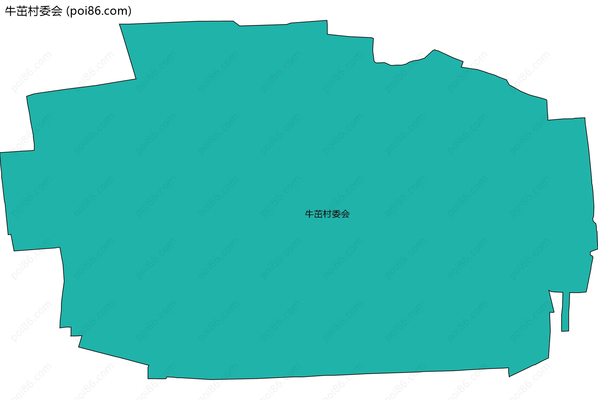 牛茁村委会边界地图