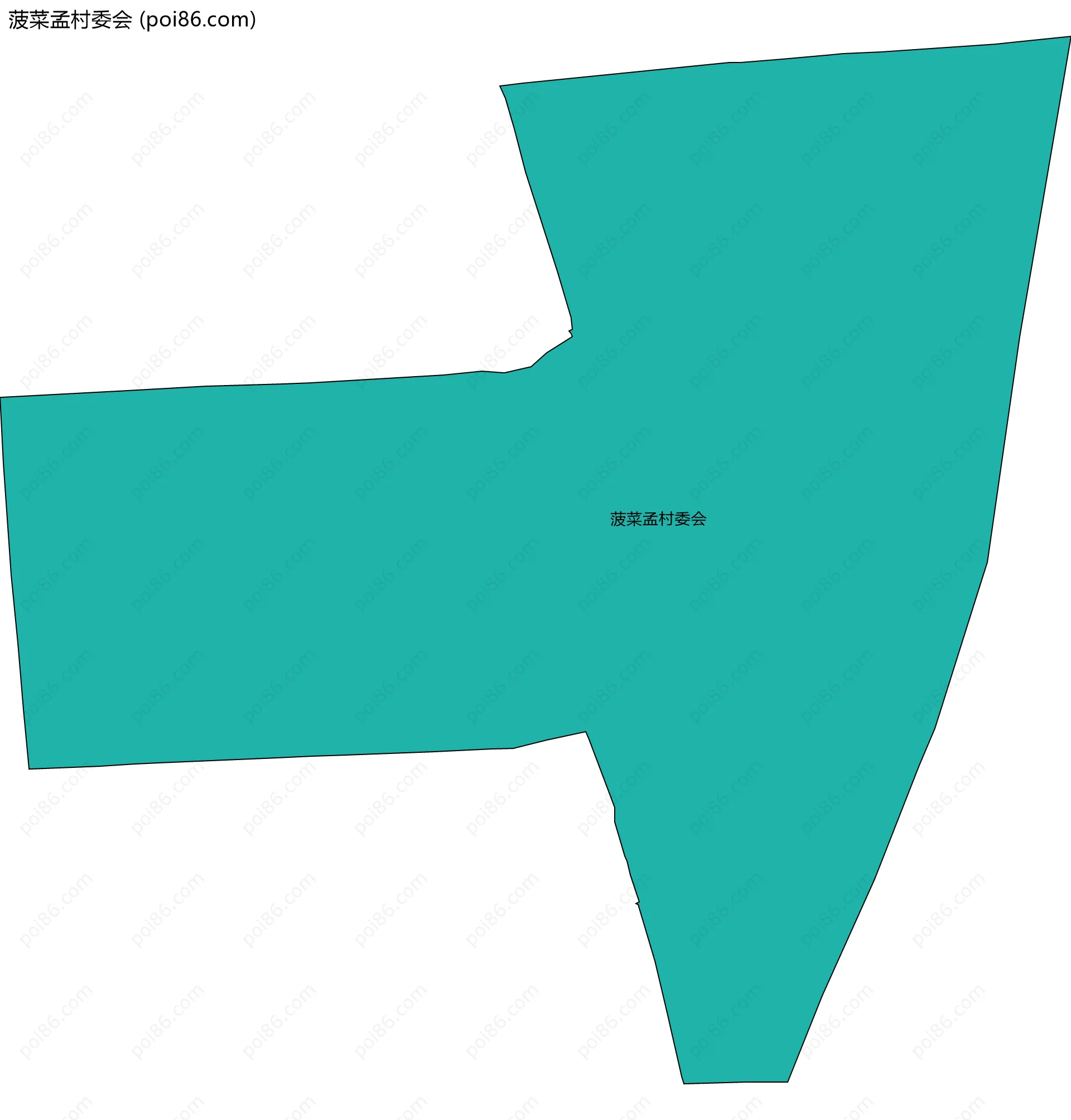 菠菜孟村委会边界地图