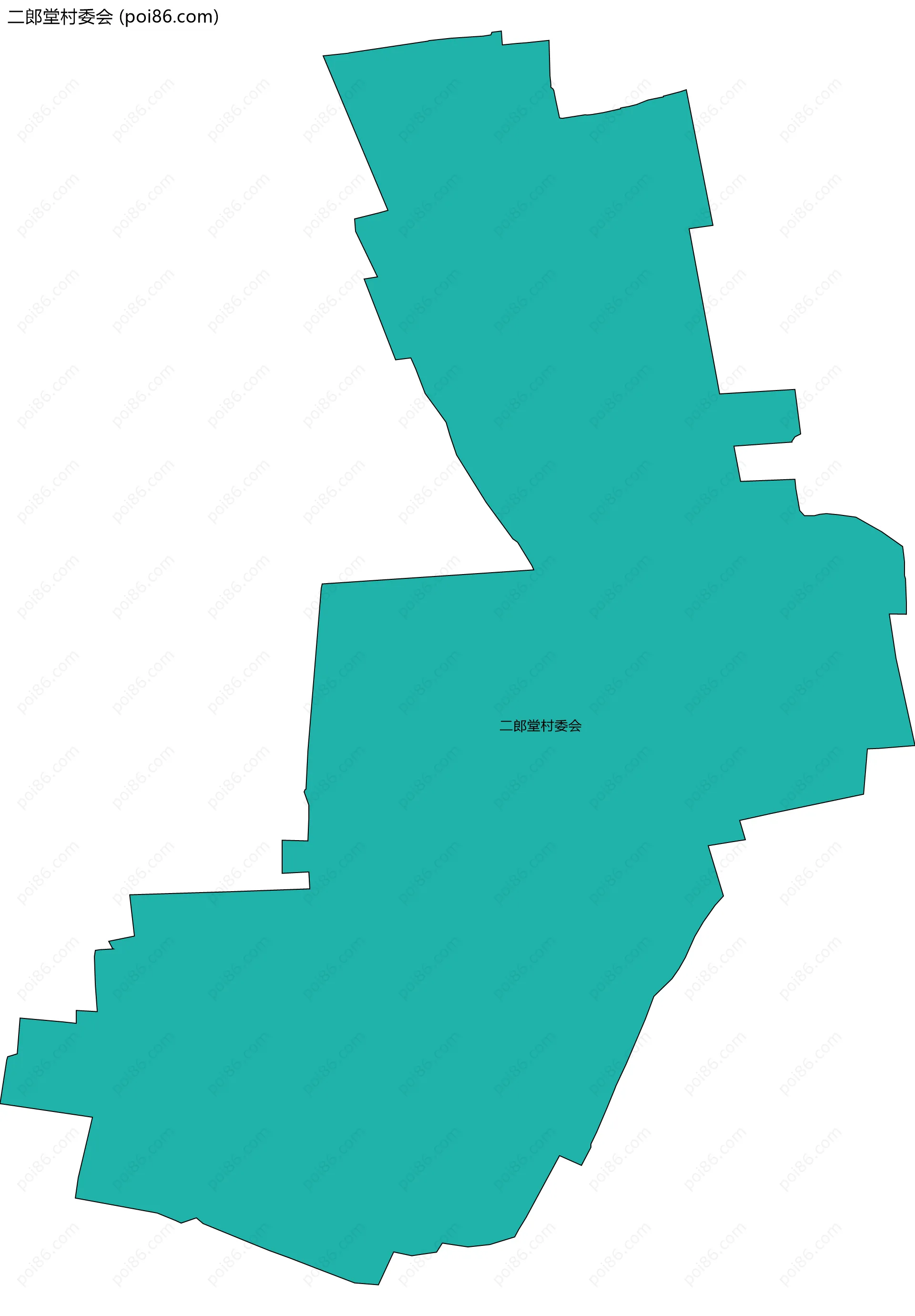 二郎堂村委会边界地图