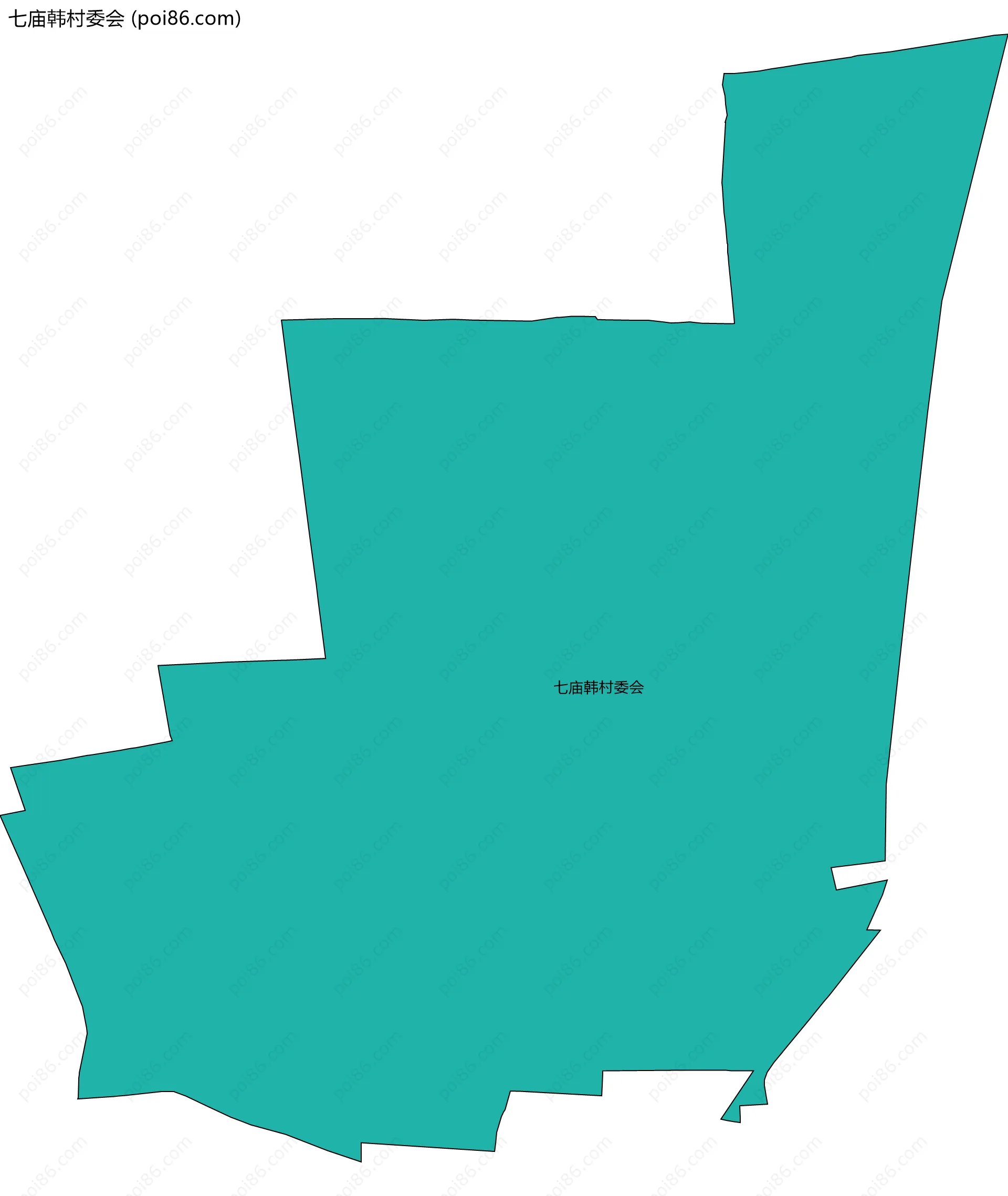 七庙韩村委会边界地图