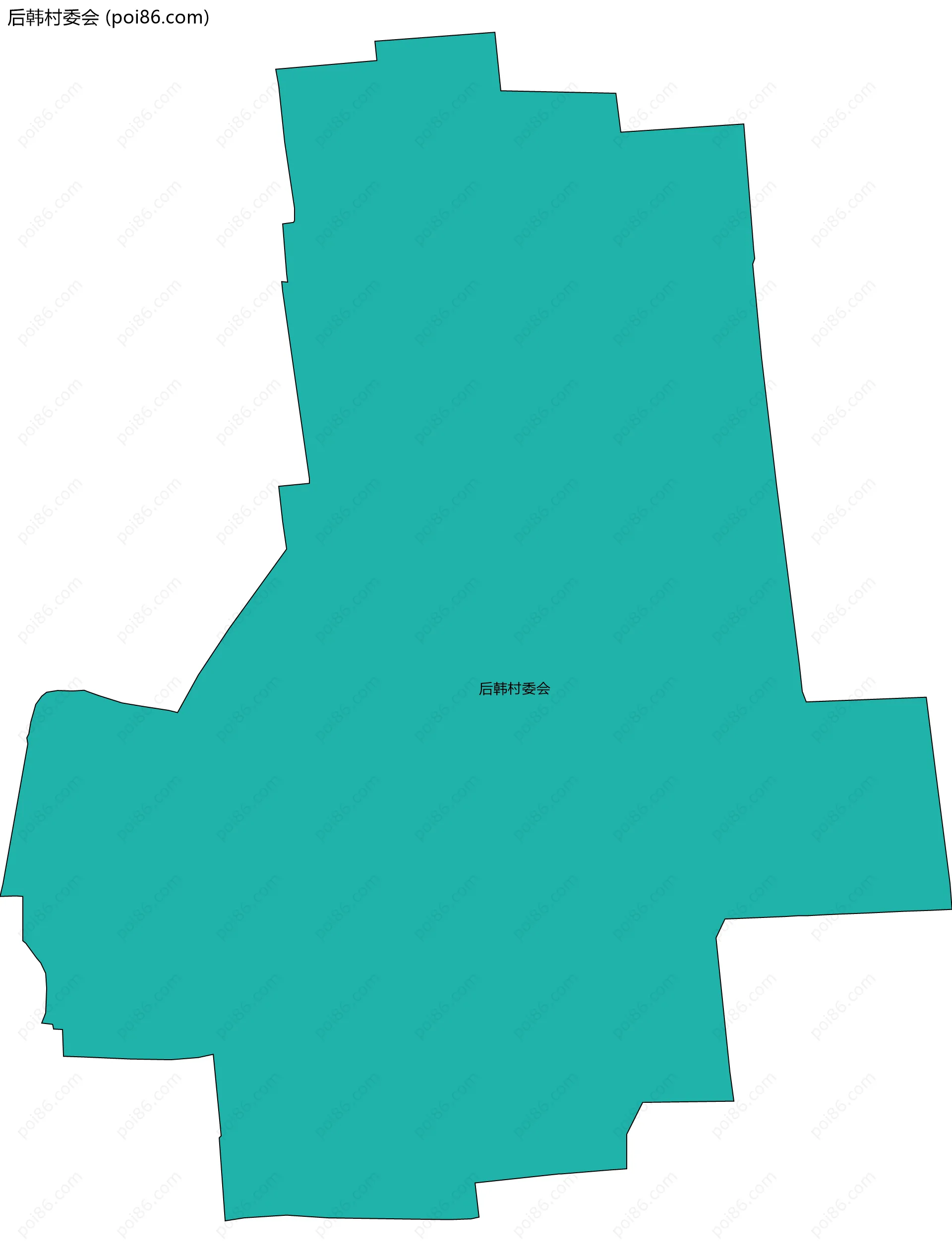 后韩村委会边界地图