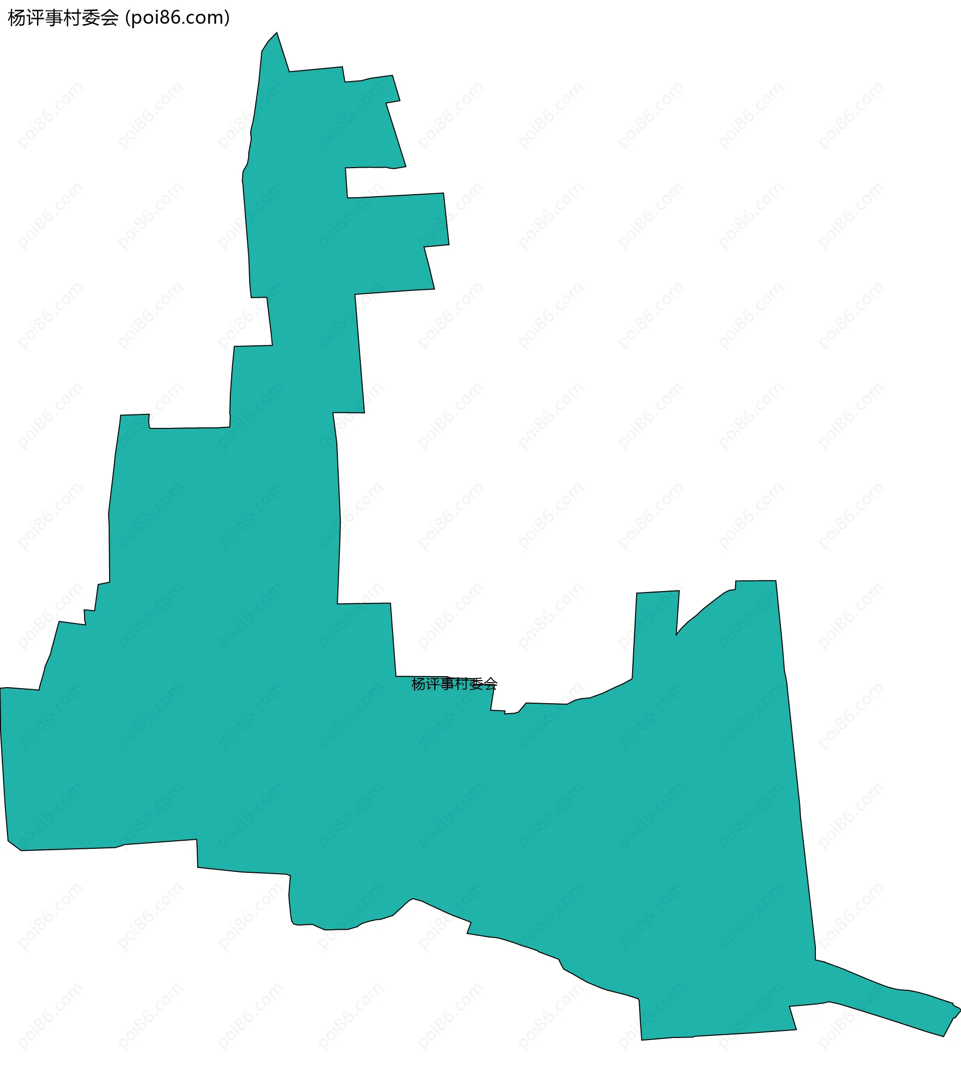 杨评事村委会边界地图