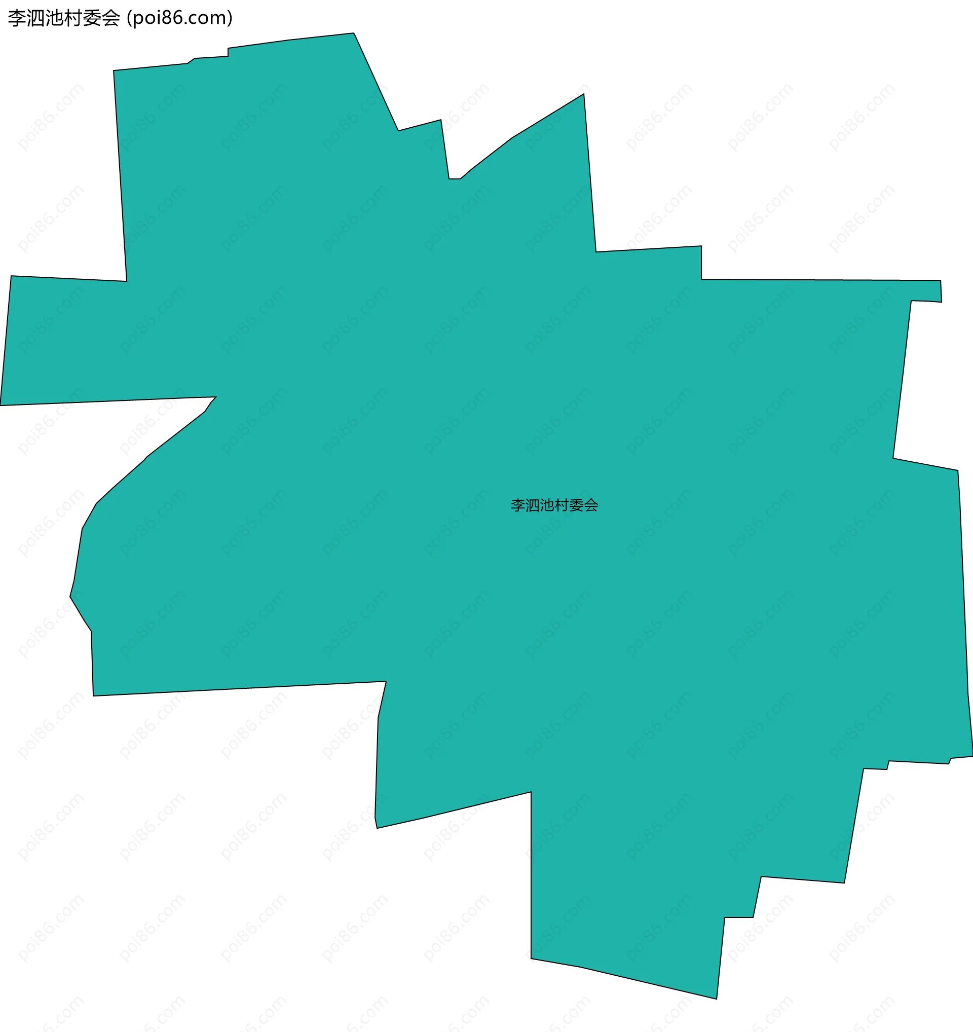 李泗池村委会边界地图