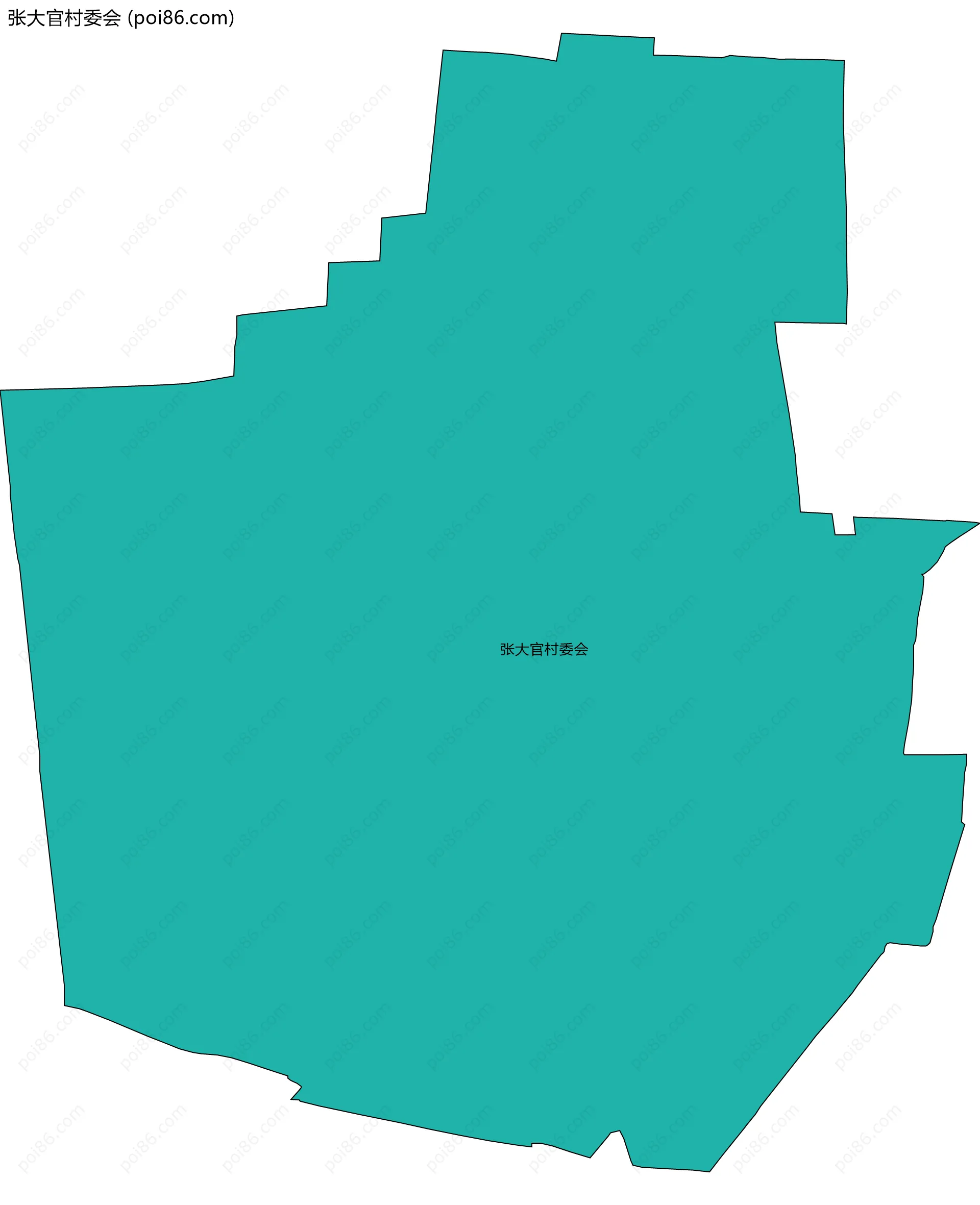 张大官村委会边界地图