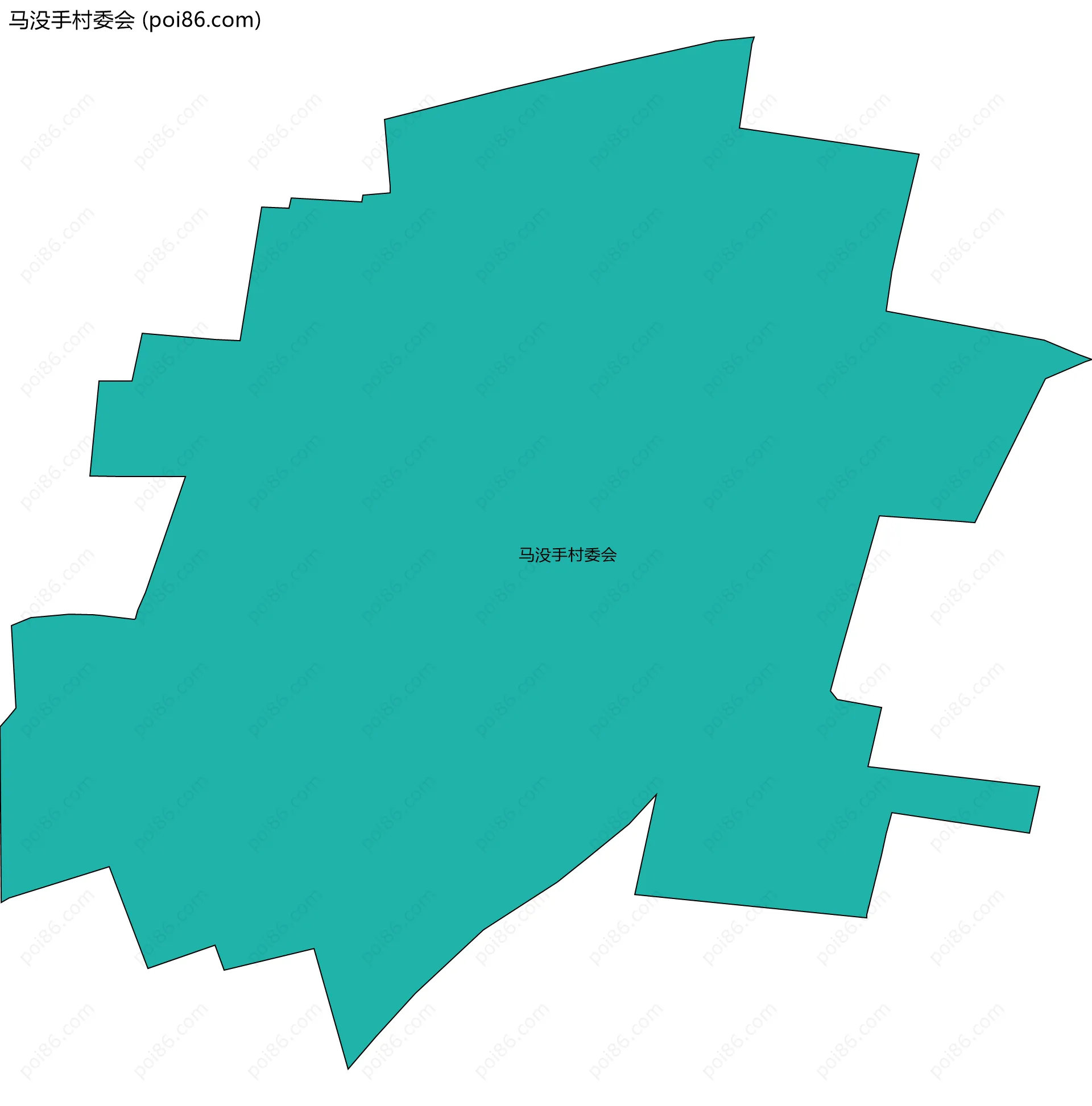 马没手村委会边界地图
