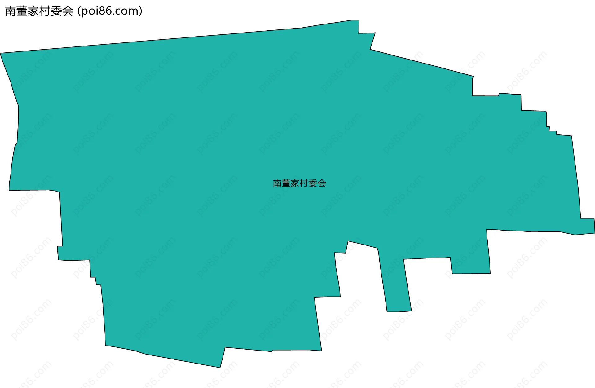 南董家村委会边界地图