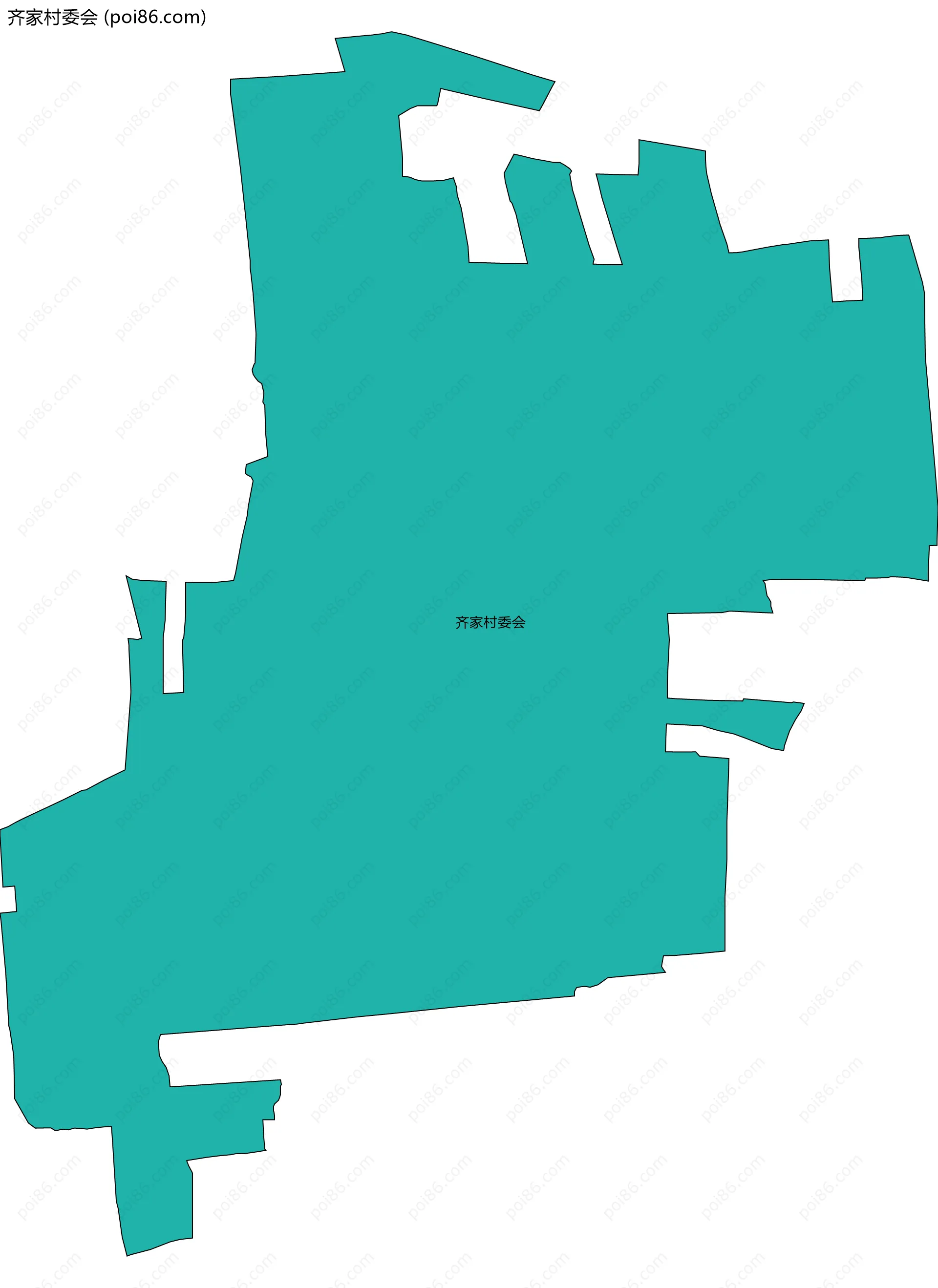 齐家村委会边界地图