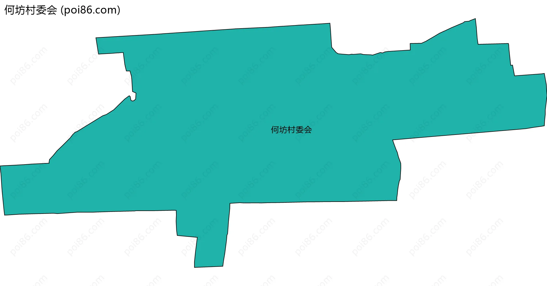 何坊村委会边界地图