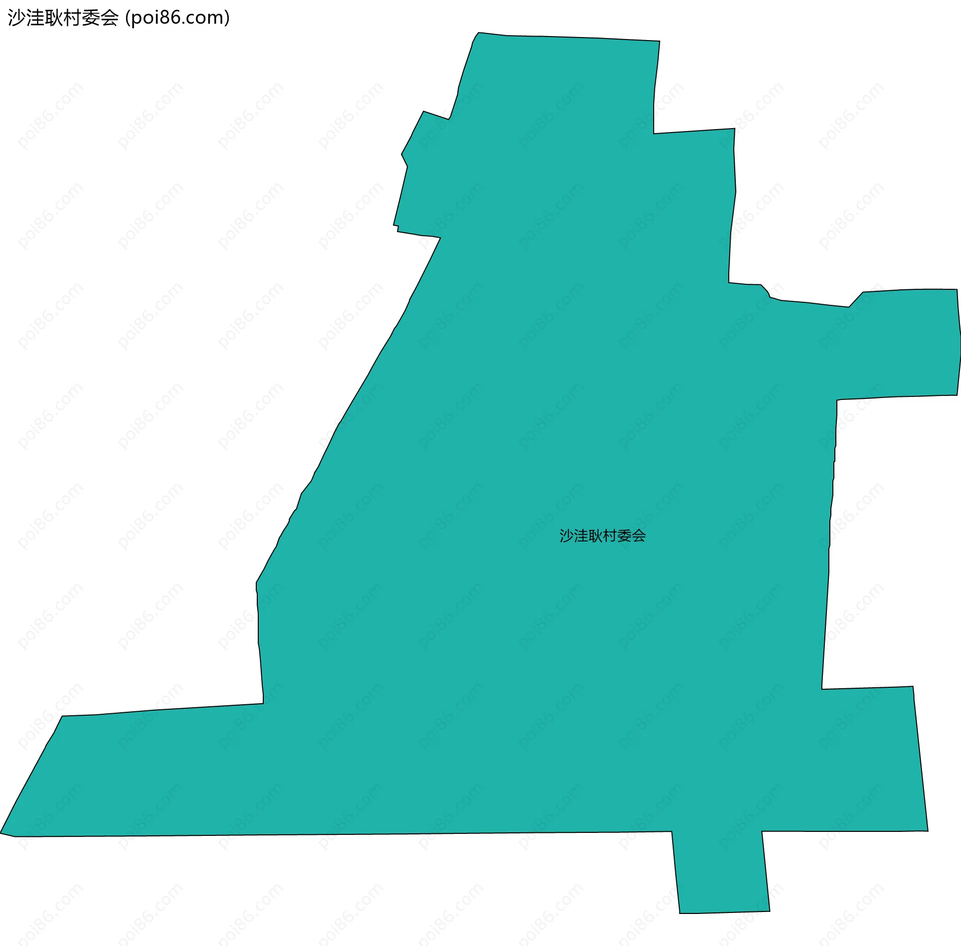 沙洼耿村委会边界地图