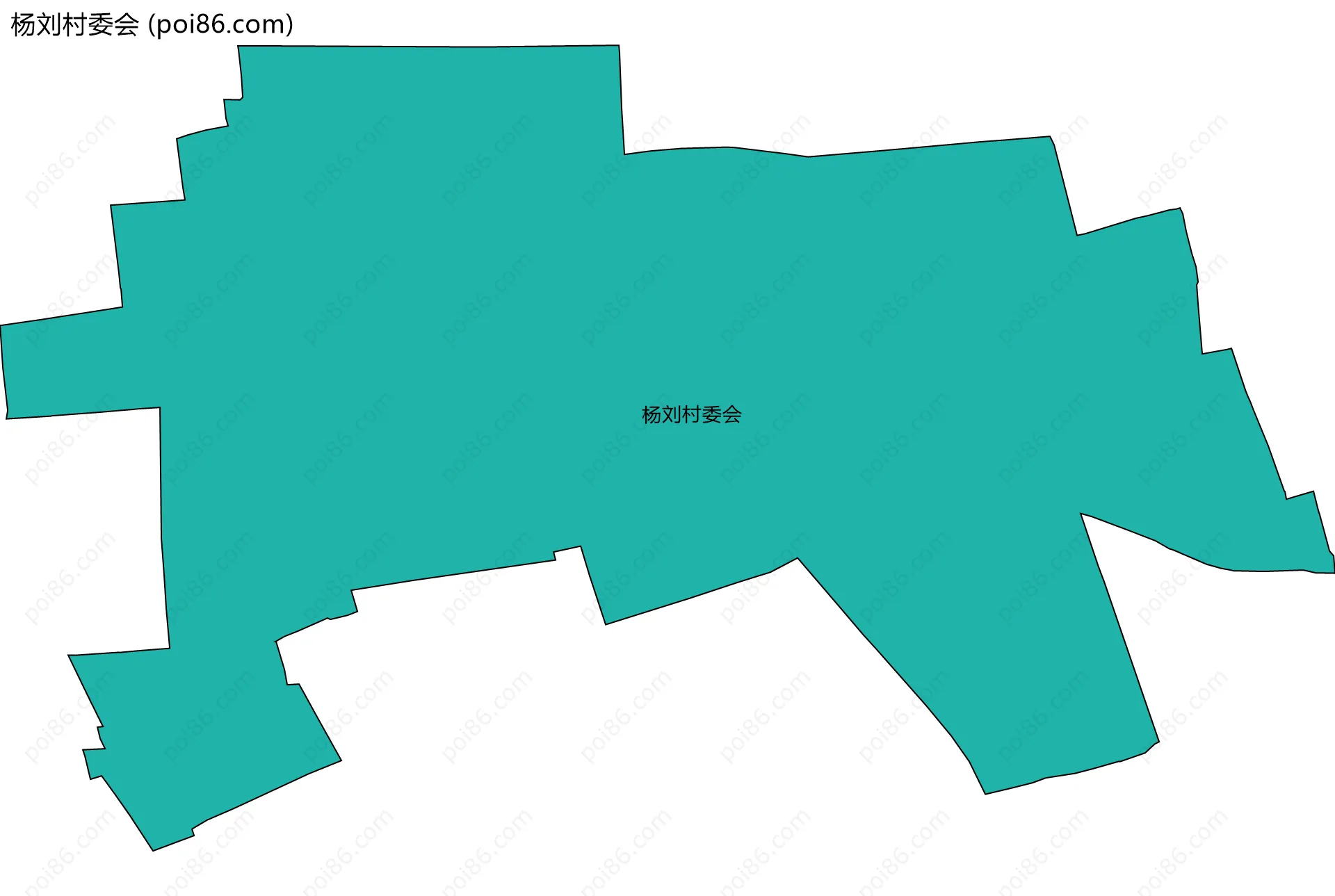杨刘村委会边界地图