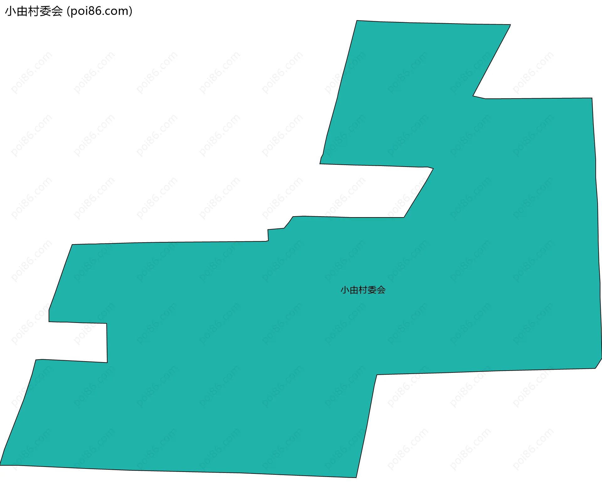 小由村委会边界地图