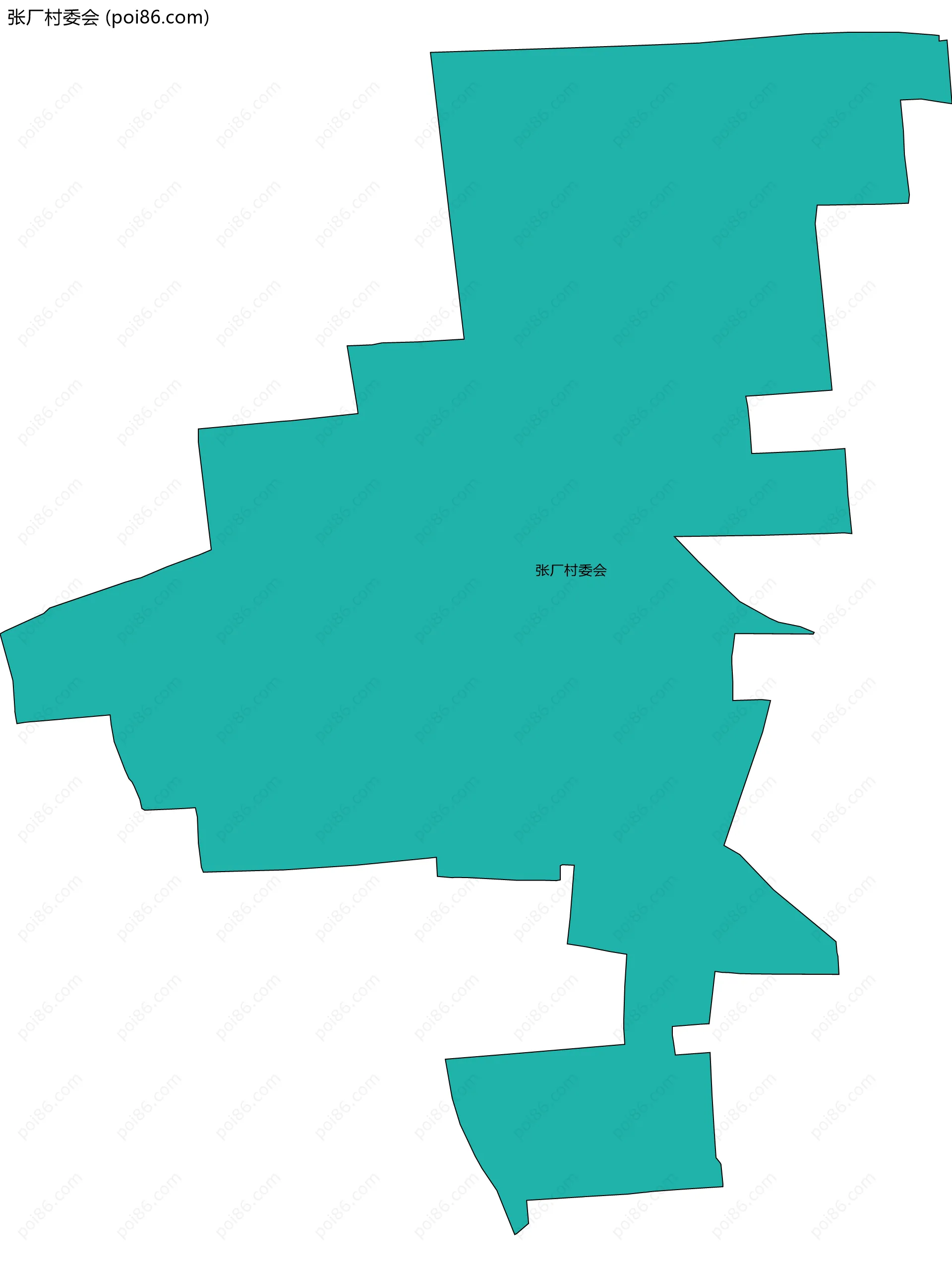张厂村委会边界地图