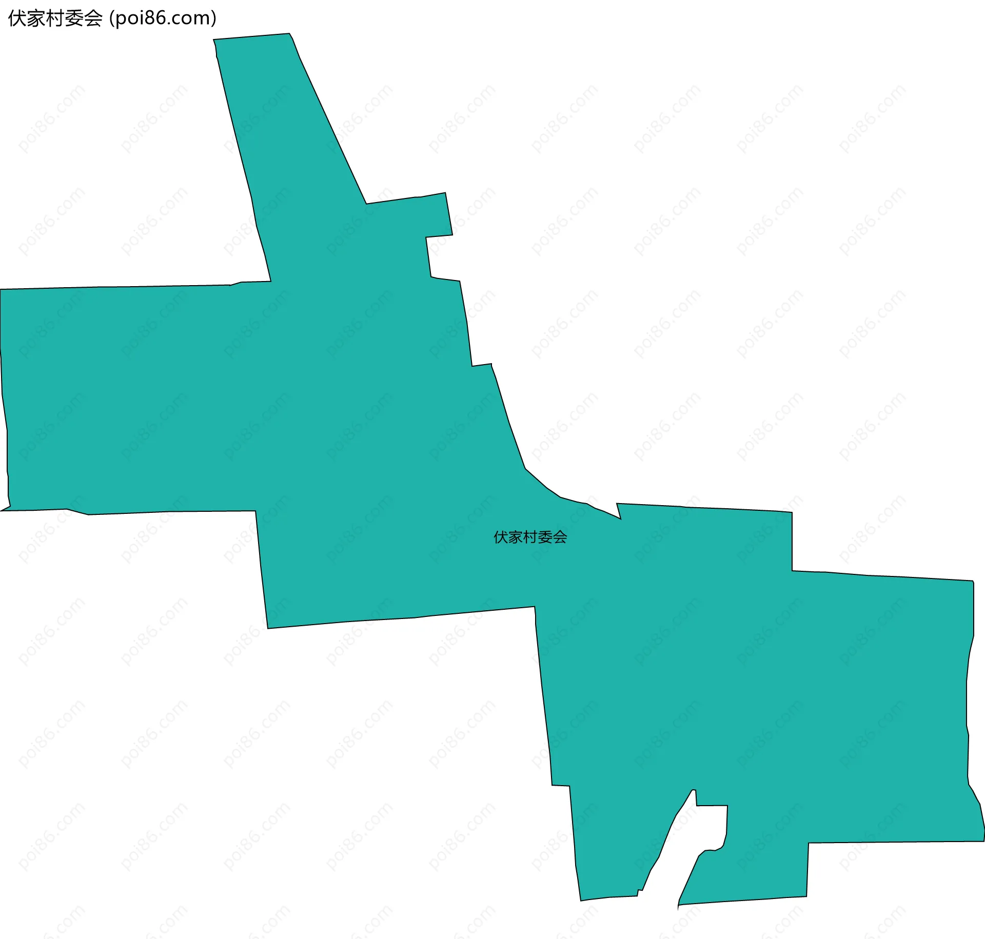 伏家村委会边界地图